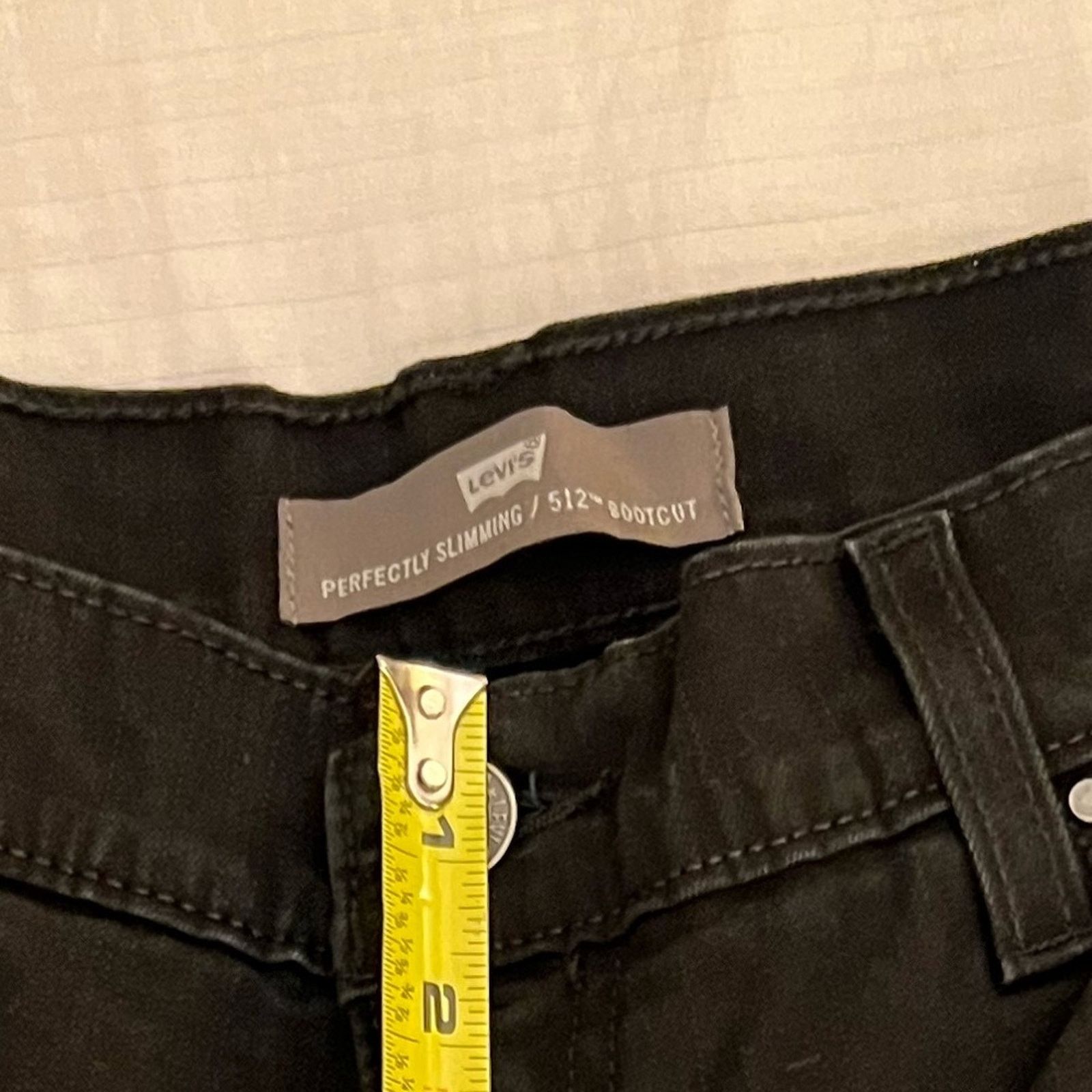 Levi's Levi's 512 Perfectly Skinny Boot Cut Denim Black Jeans 12 Size 34" / US 12 / IT 48 - 11 Thumbnail