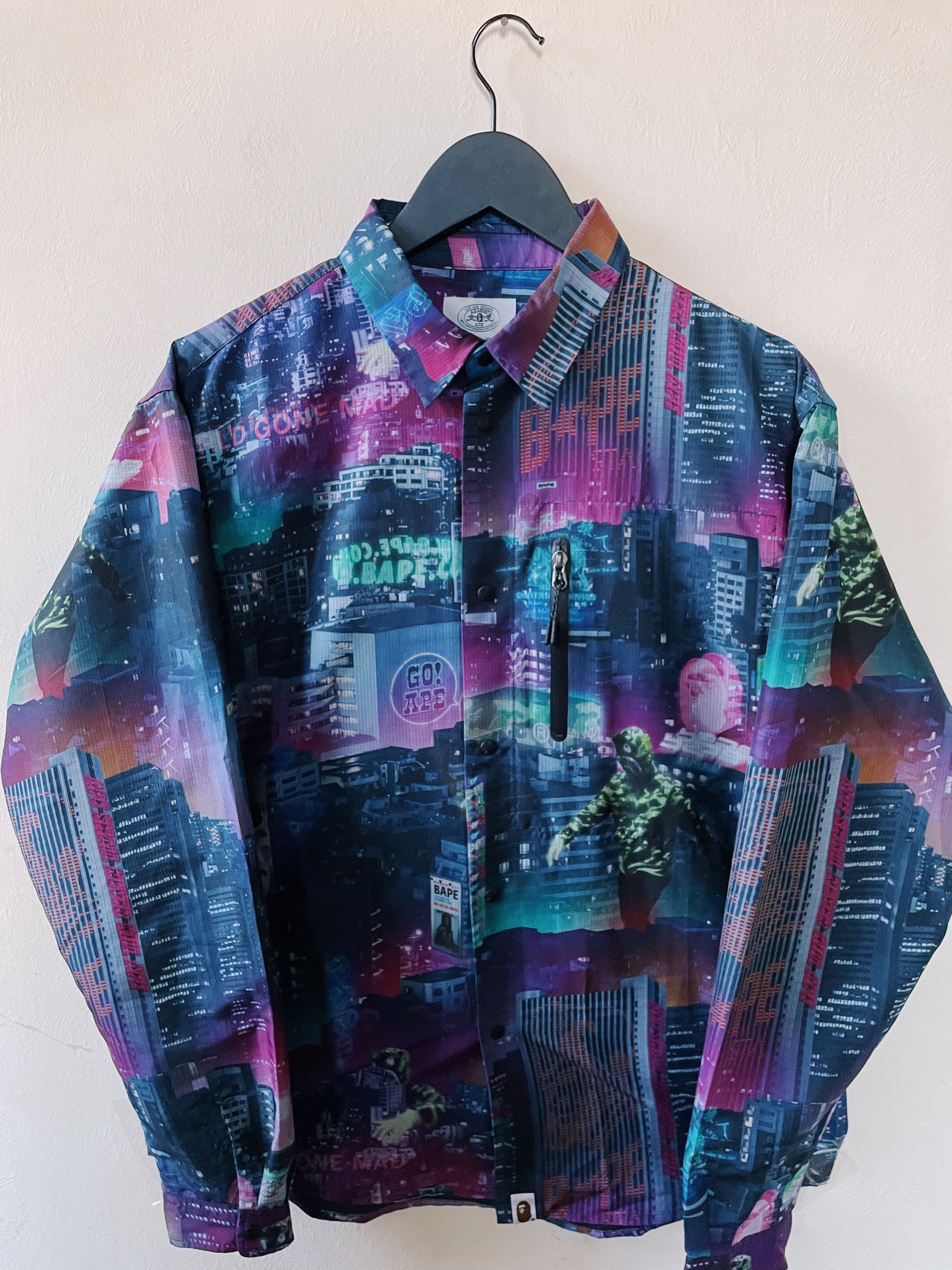 Bape A Bathing Ape Neon Tokyo Longsleeve Shirt Multi