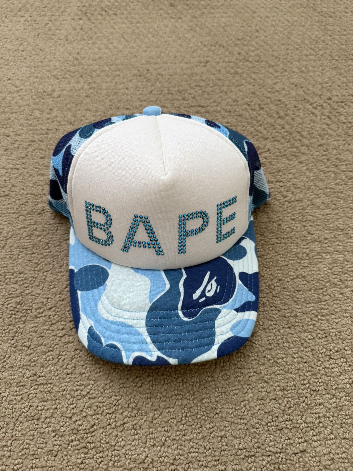 Bape BAPE X JJJJOUND COLOR CAMO COLLEGE MESH CAP | Grailed