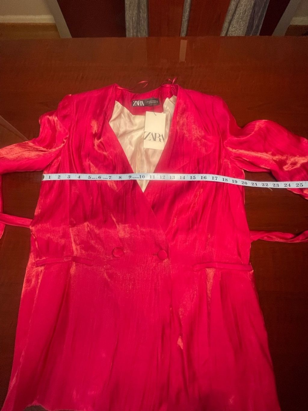 Zara ZARA Blazer Wrinkle Effect Belted fuchsia M Dopamine Glam Size M / US 6-8 / IT 42-44 - 7 Thumbnail