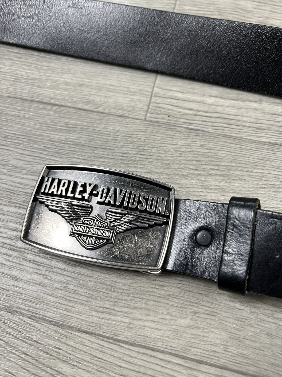 Harley Davidson vintage 2013 HARLEY DAVIDSON buckle belt black leather Size ONE SIZE - 5 Thumbnail