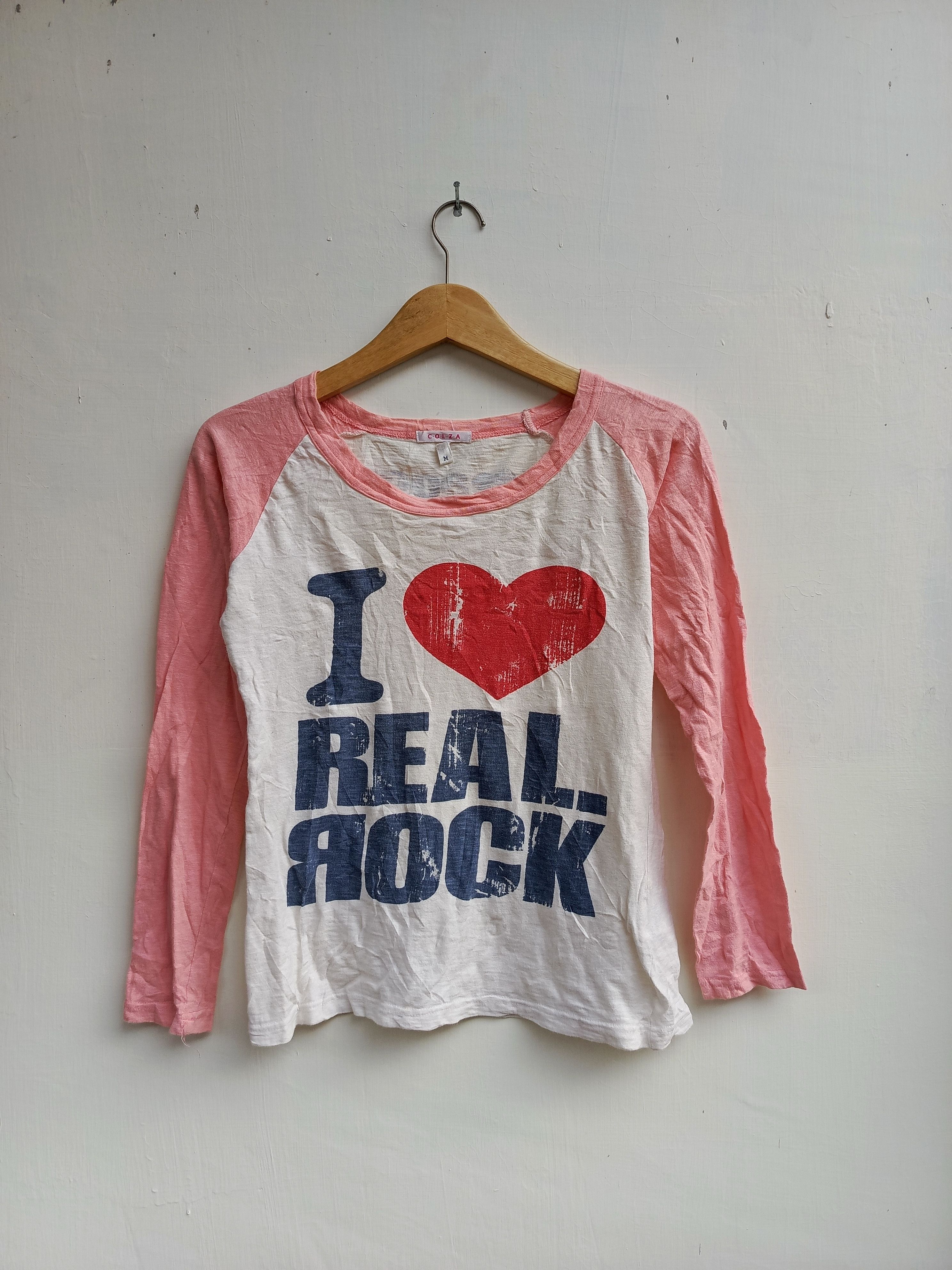 Japanese Brand Colza i love real rock long sleeve tshirt Size M / US 6-8 / IT 42-44 - 1 Thumbnail