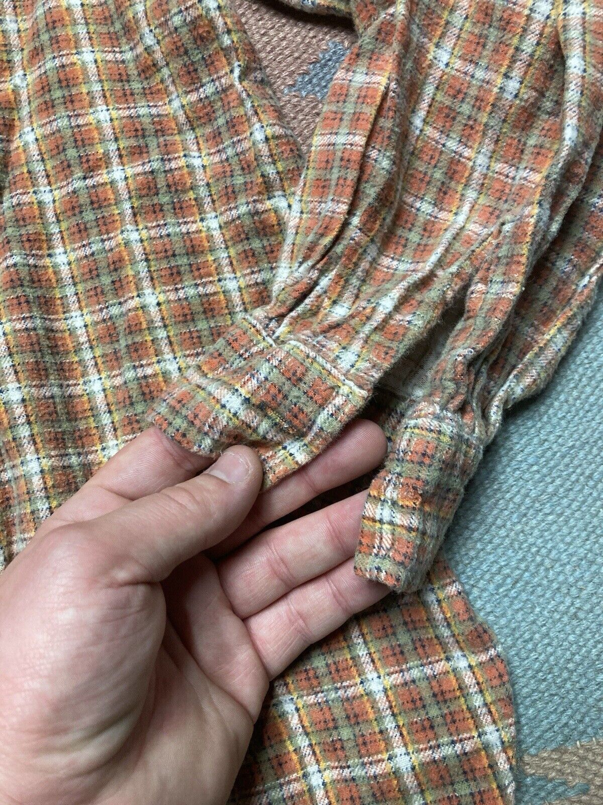 Vintage VTG 80s flannel shirt brushed cotton plaid soft womens 44 XL Size XL / US 12-14 / IT 48-50 - 3 Thumbnail
