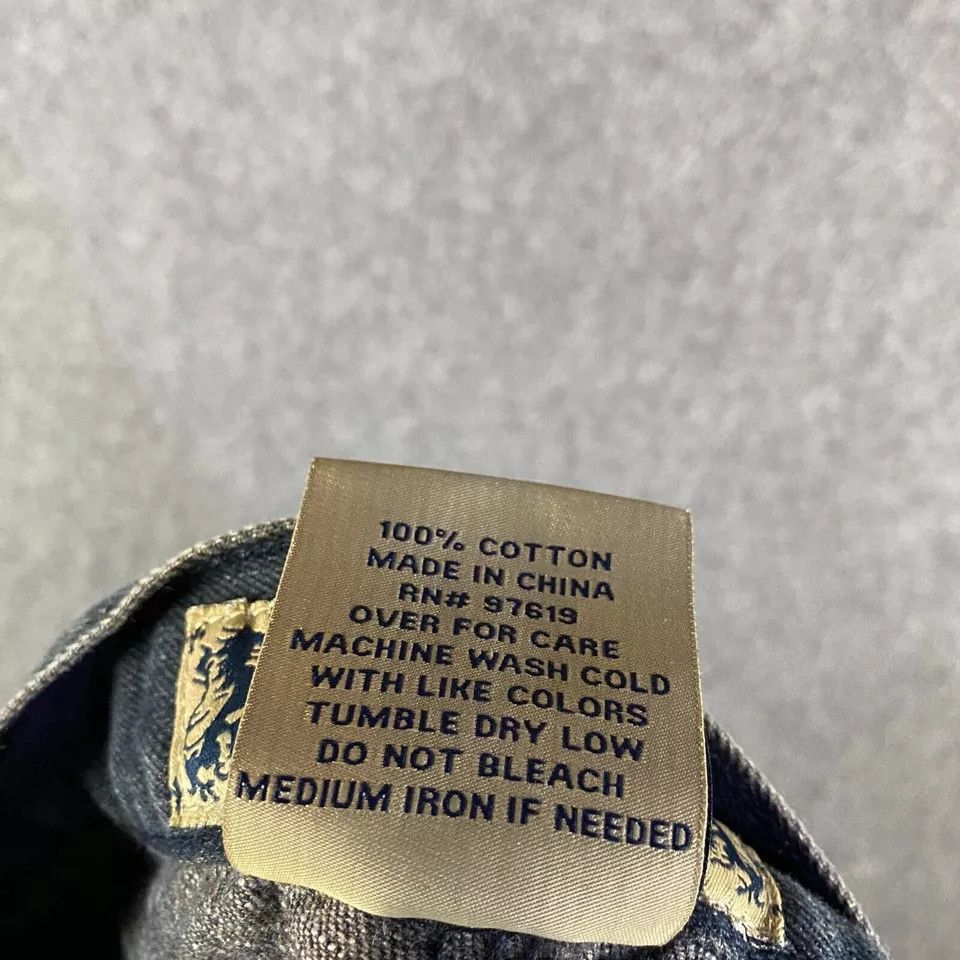 FUSAI FUSAI Jeans Men's 42x32 Straight Leg Denim Dark Wash Size US 42 / EU 58 - 8 Thumbnail