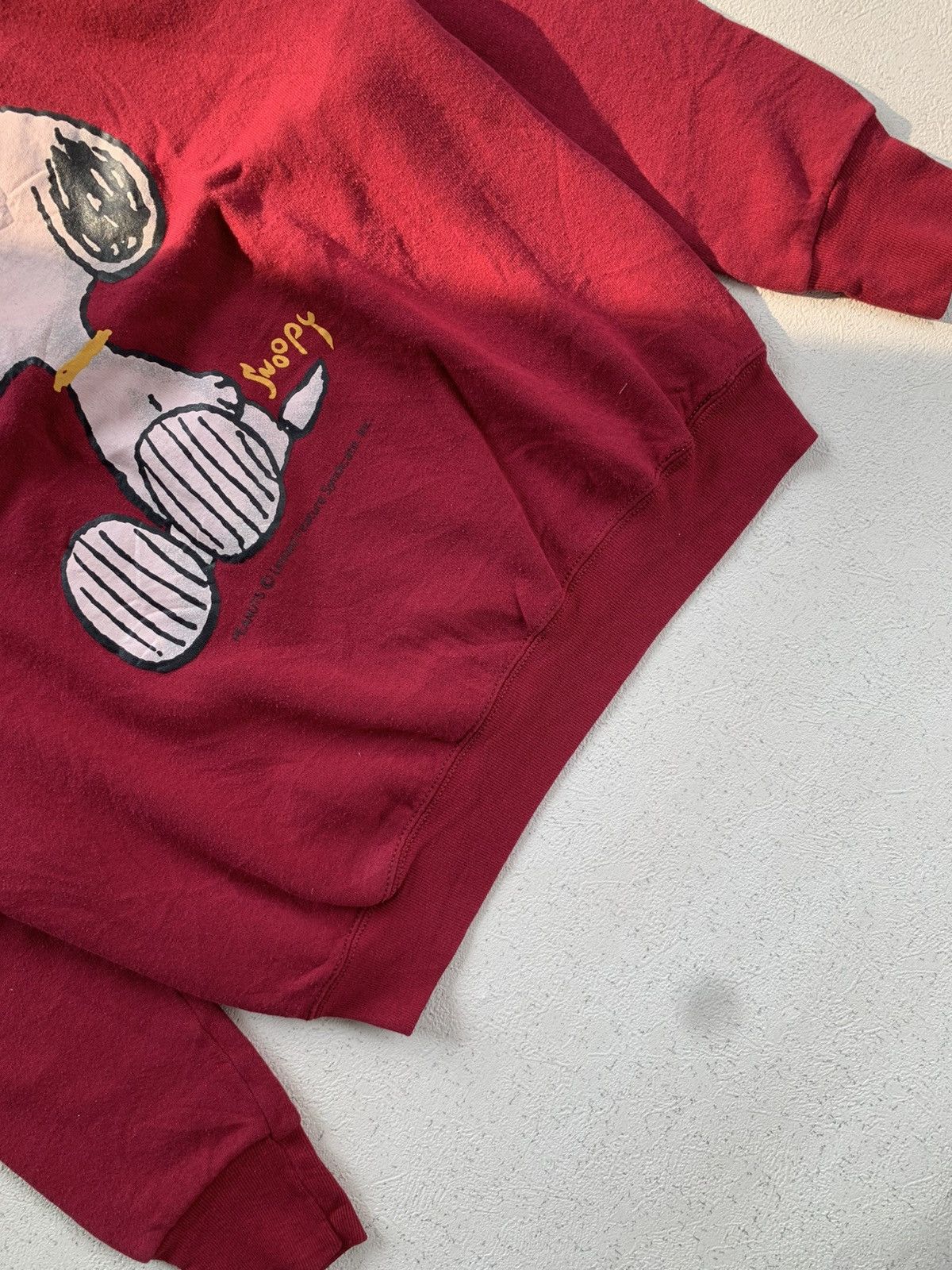Vintage 90s Vintage Snoopy Red Sweatshirt Size US L / EU 52-54 / 3 - 5 Thumbnail