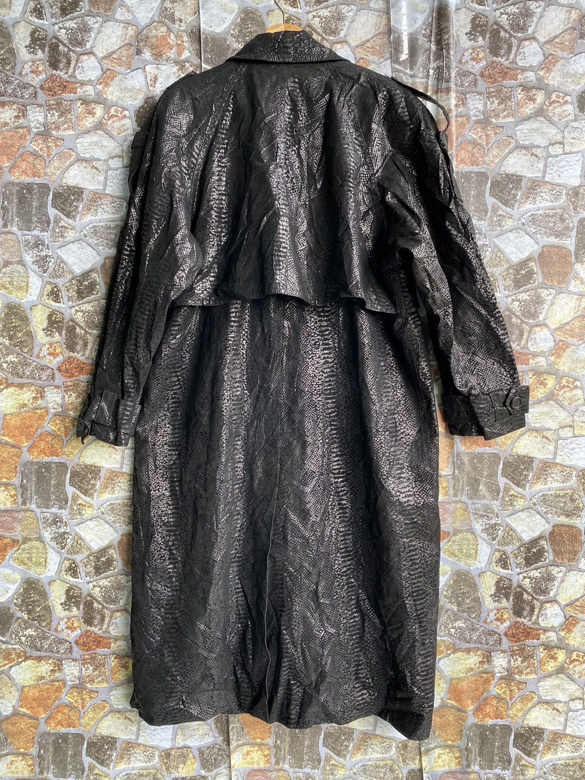 If Six Was Nine × Le Grande Bleu (L.G.B.) Vintage Begedor Italia Leather Trench Coat Jacket Size US XL / EU 56 / 4 - 3 Thumbnail