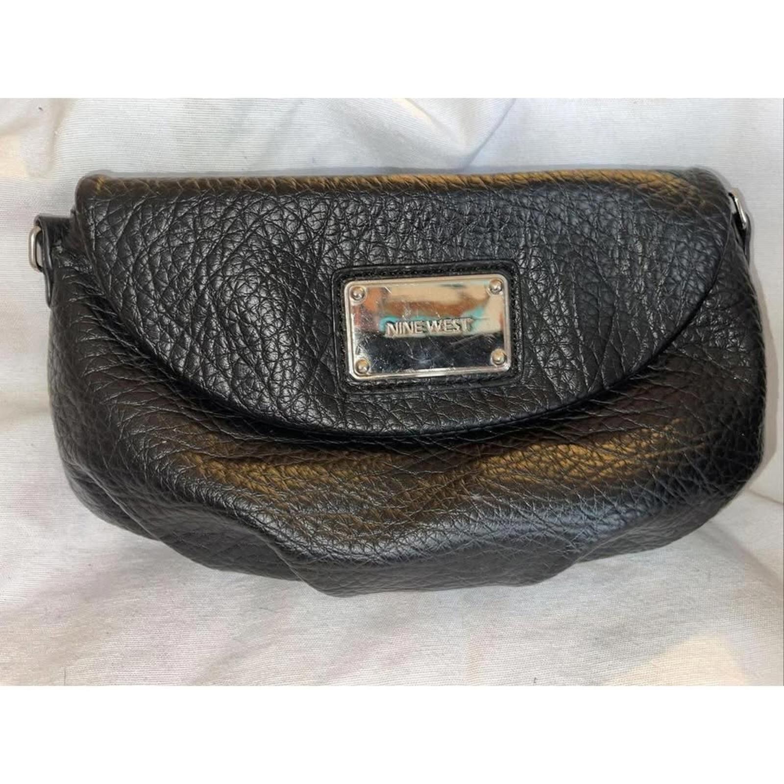 Other Stylish Nine West Black Leather Clutch Bag Size ONE SIZE - 1 Thumbnail