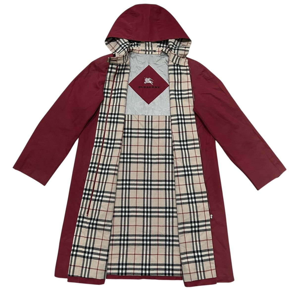 Burberry Burberry London Red Hooded Trench Coat Size US S / EU 44-46 / 1 - 2 Thumbnail