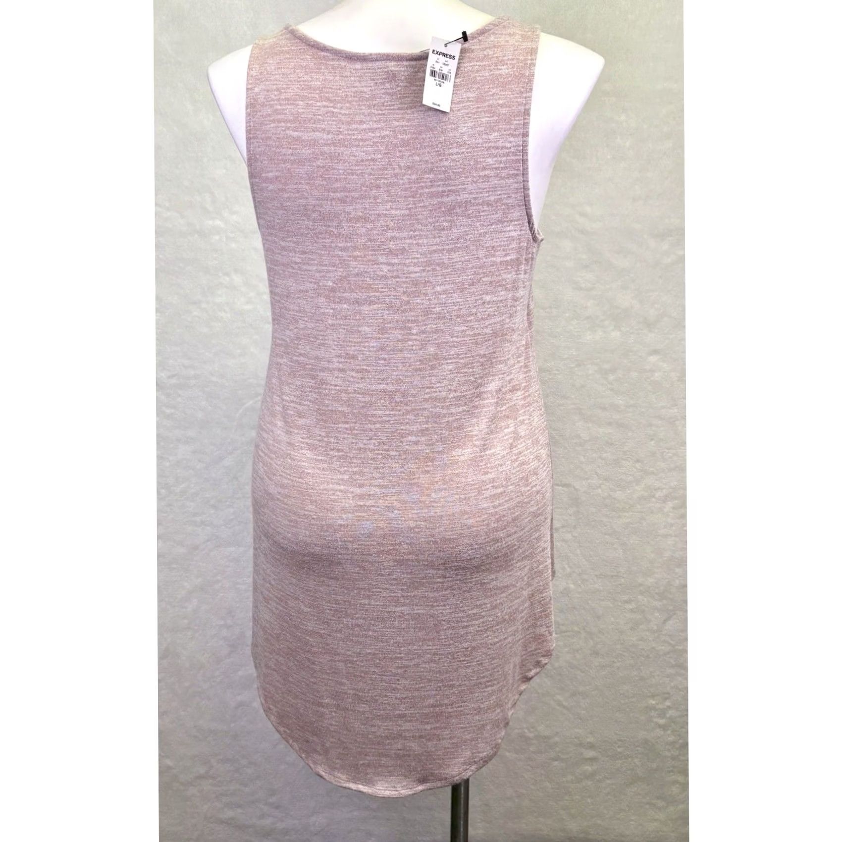 Express Express Criss Cross Hi Lo Tunic Knit Sleeveless Tank Top Dusty Rose NWT L Express Size L / US 10 / IT 46 - 4 Thumbnail