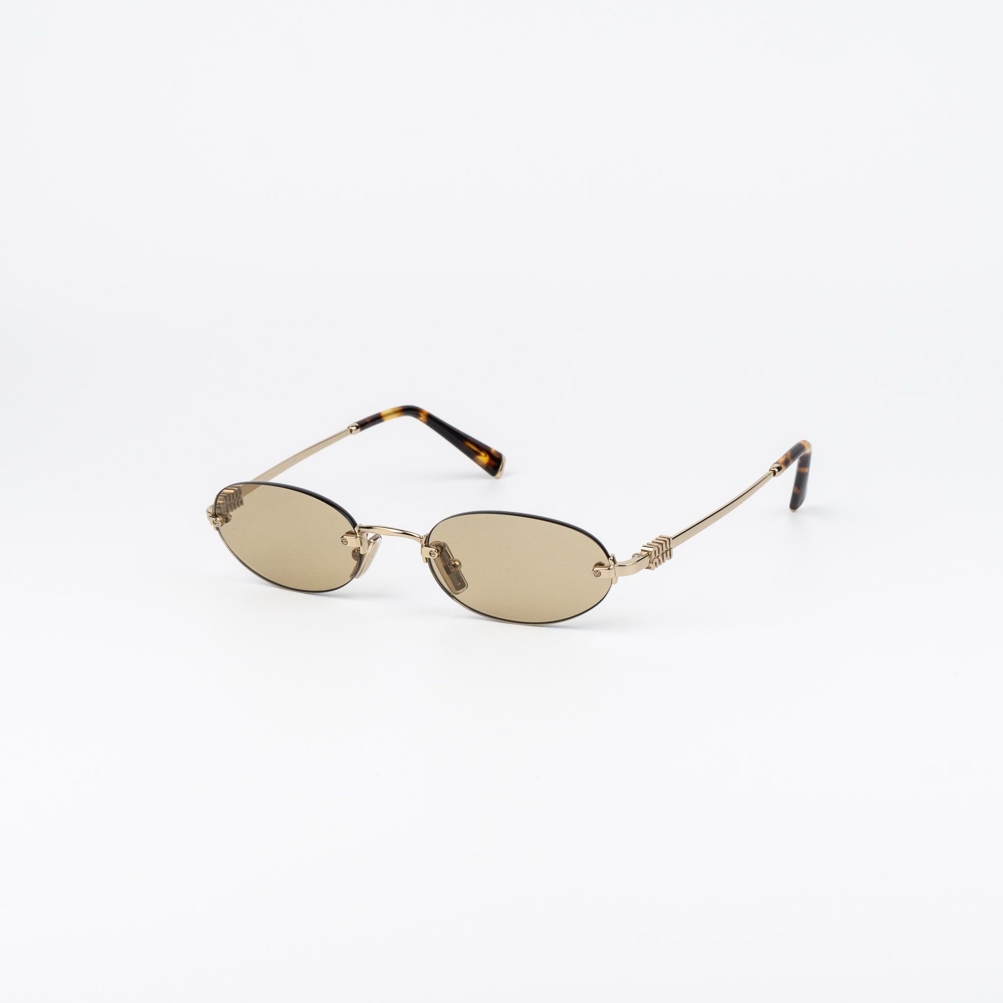 Miu Miu Miu Miu Women Sunglasses Oval MUA54S ZVN10R NEW AUTHENTIC Size ONE SIZE - 2 Thumbnail