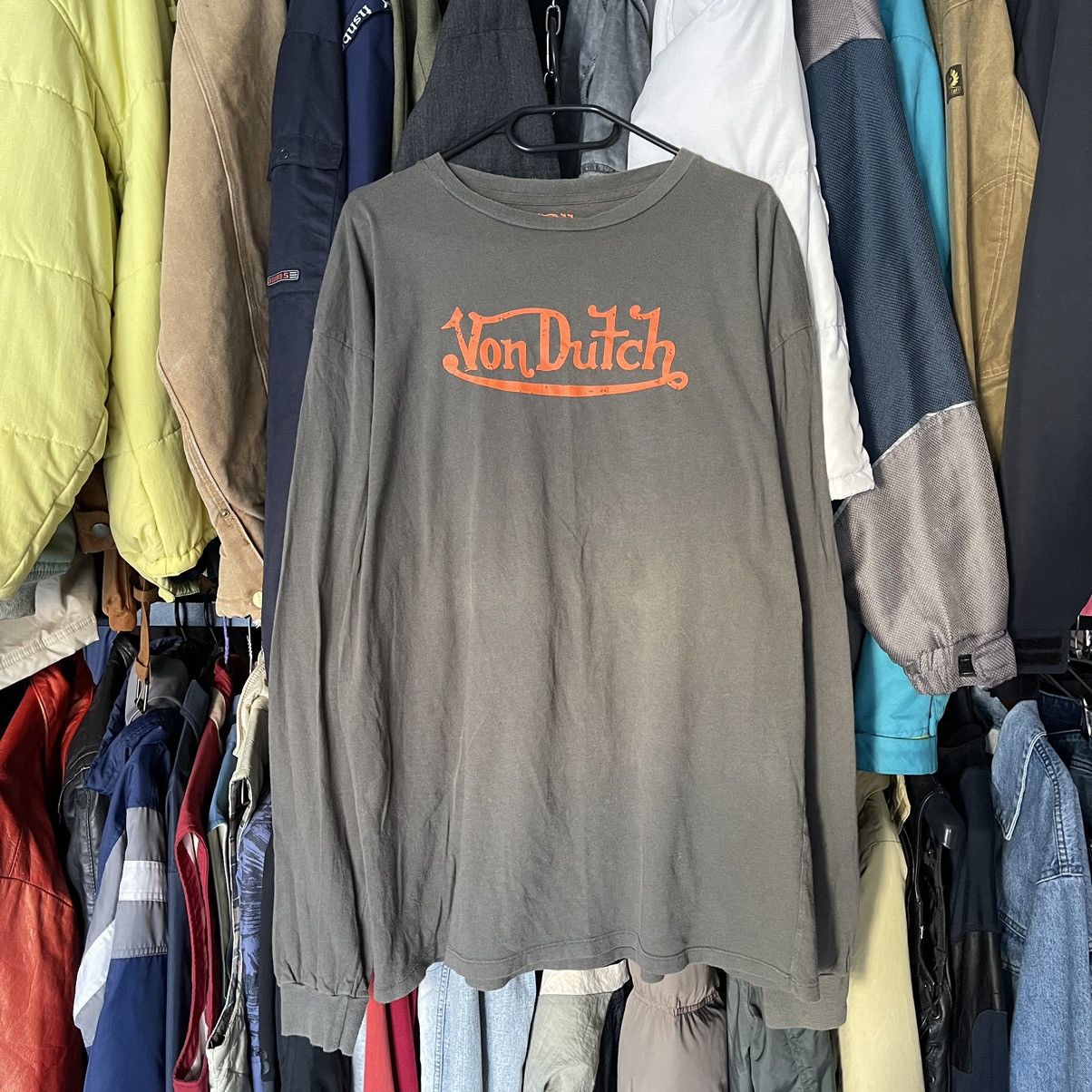 Vintage × Von Dutch 👕 Vintage Von Dutch Big Logo long sleeve