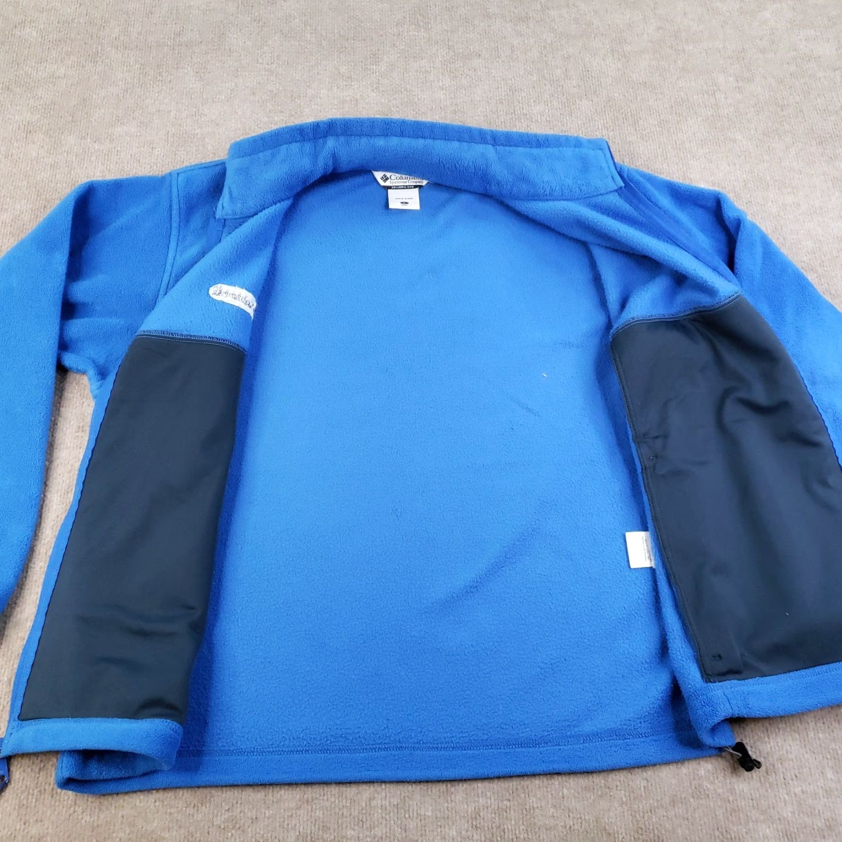 Layer 8 Columbia Jacket Mens Large Blue Full Zip Fleece Outdoor Layer Bomber Jacket Size US L / EU 52-54 / 3 - 6 Thumbnail
