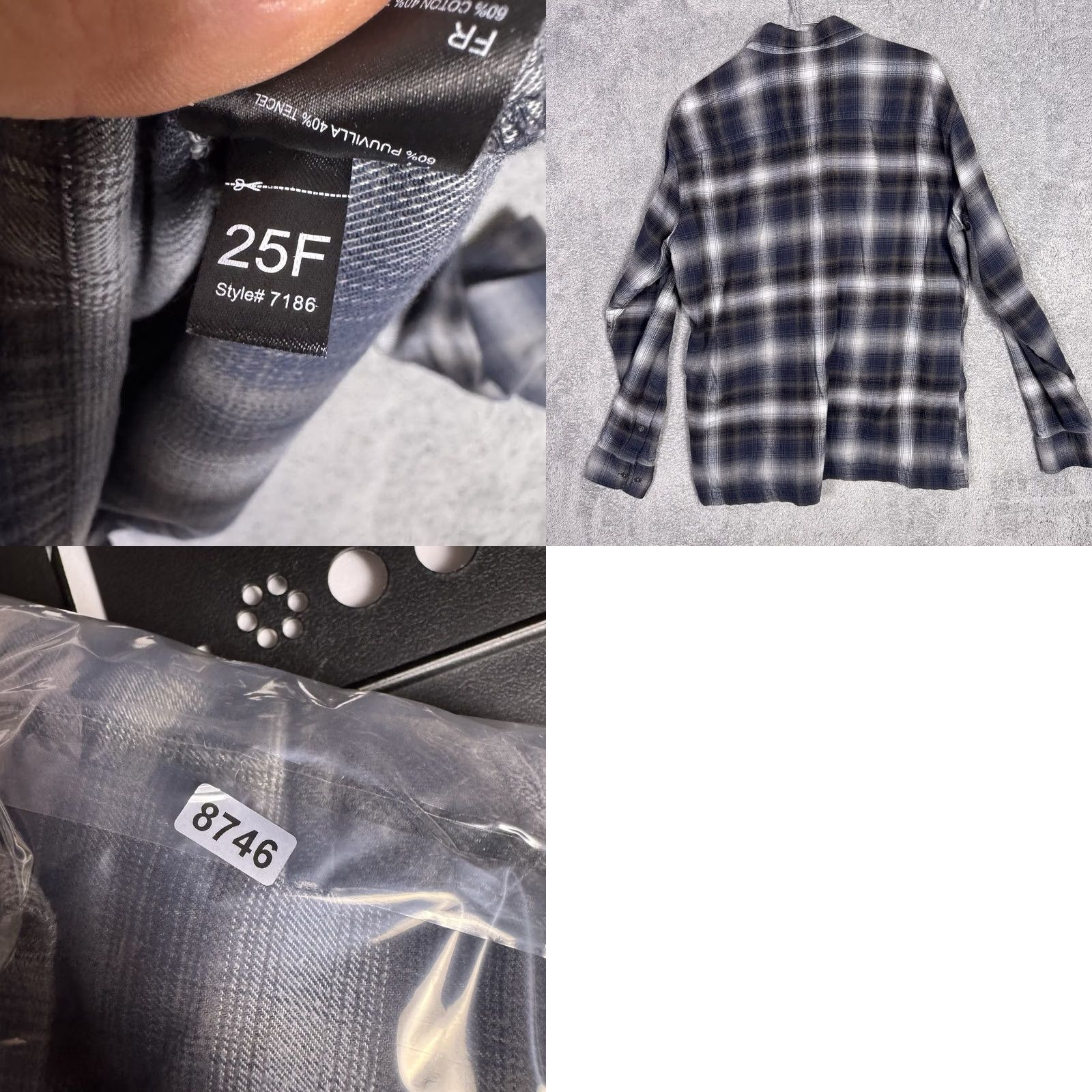 Vintage Kuhl Shirt Mens XL Dillingr Flannel Blue Plaid Cotton Tencel Long Sleeve 7186 Size US XL / EU 56 / 4 - 8 Thumbnail