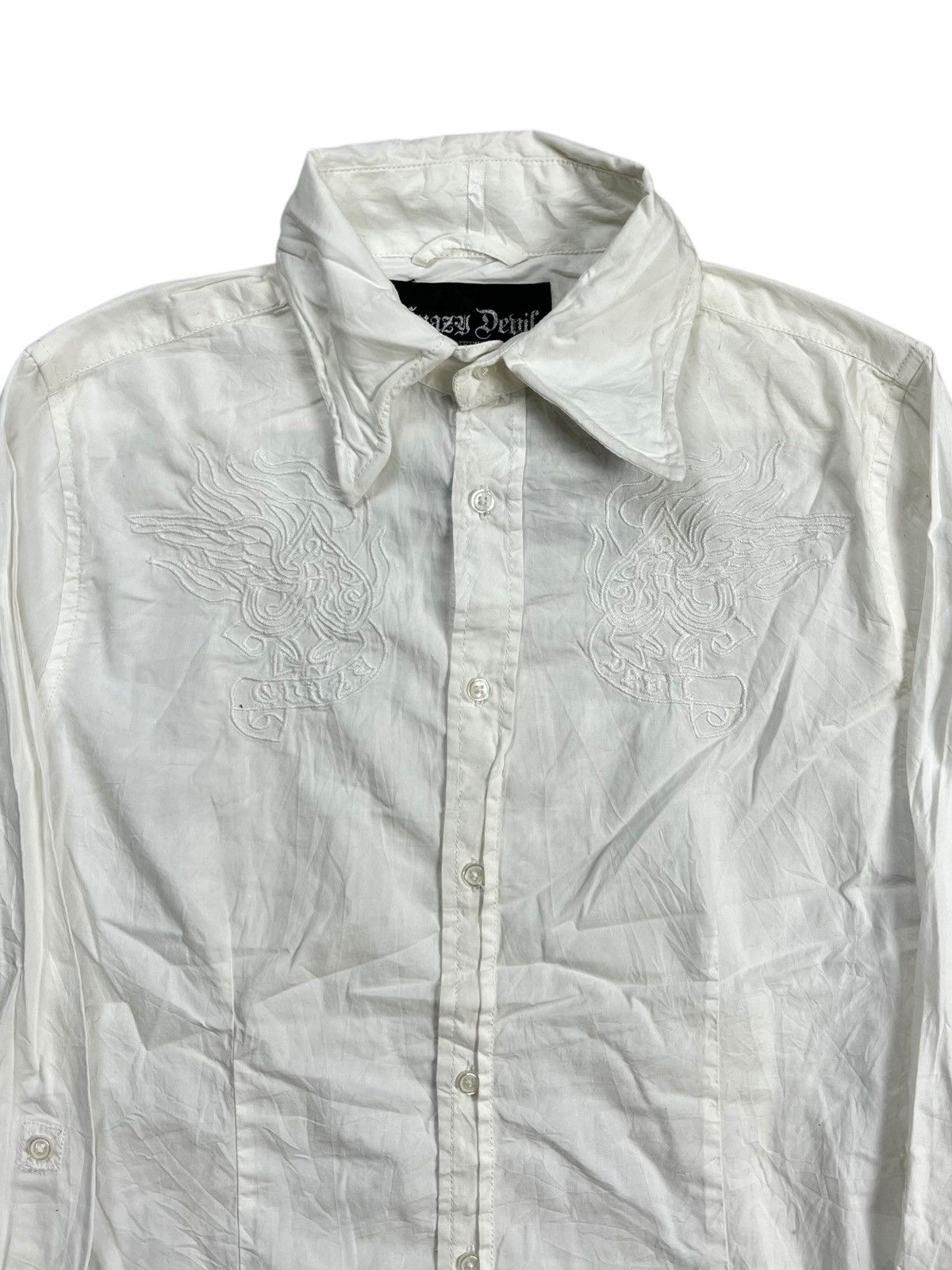 20471120 2000s Crazy Devil - Vkei Style Embroidery Button Shirt Size US M / EU 48-50 / 2 - 6 Thumbnail