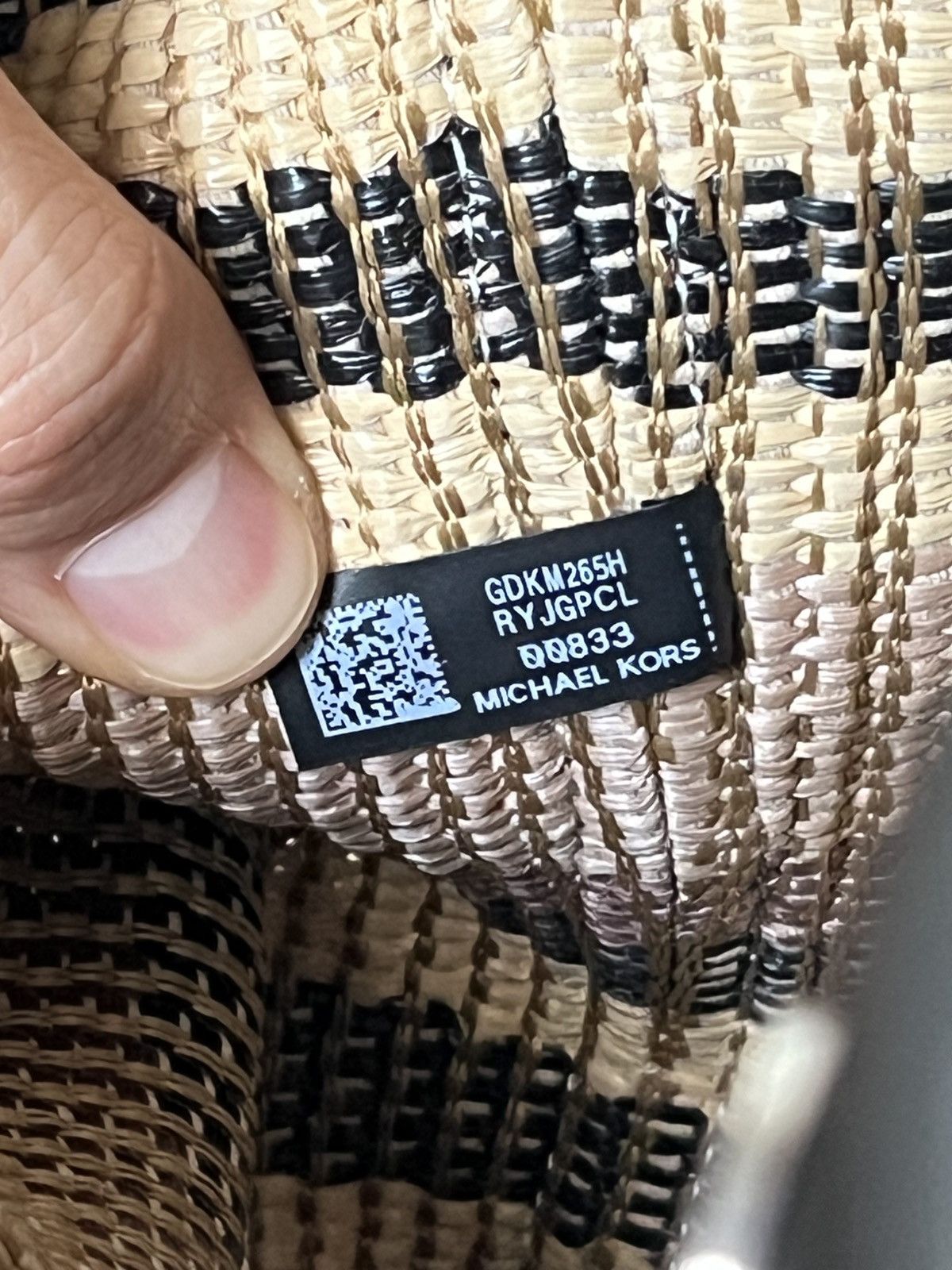 Michael Kors Michael Kors Avalon Medium Striped Woven Tote Bag Size ONE SIZE - 11 Thumbnail