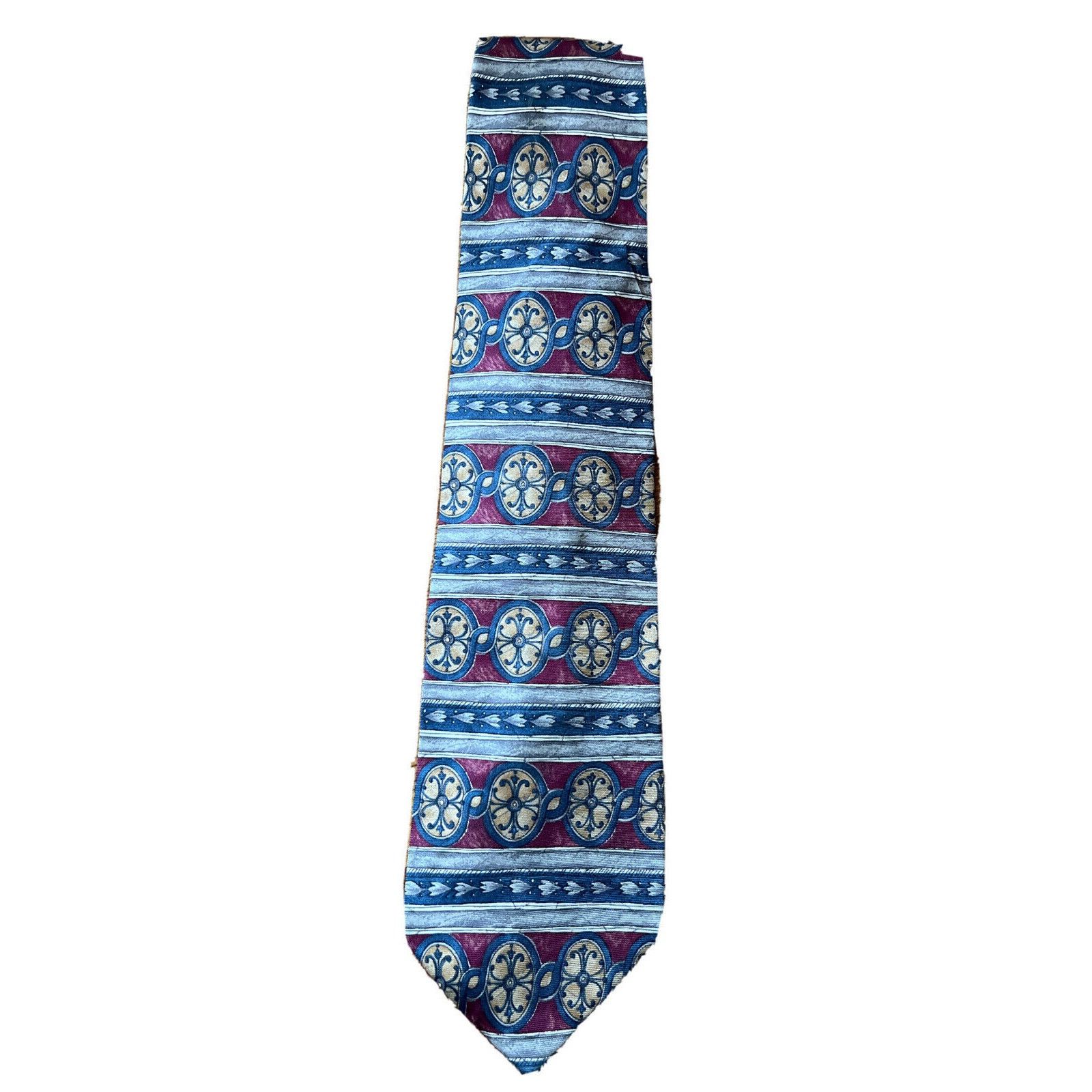 Bill Blass Vintage Bill Blass tie Men’s red blue abstract silk necktie Size ONE SIZE - 1 Thumbnail
