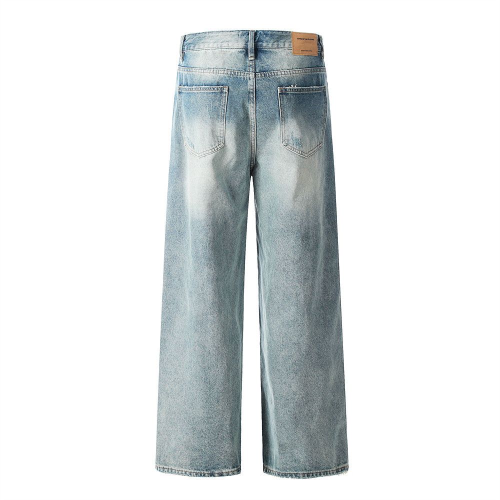 Japanese Brand × Jean Men's casual trendy distressed loose washed jeans Size US 32 / EU 48 - 3 Thumbnail