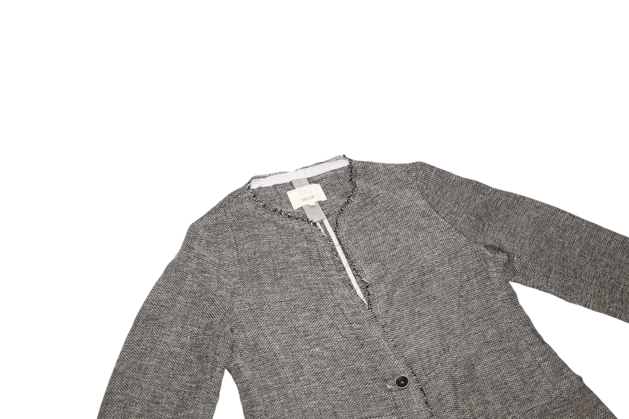 Barbara I Gongini Diega raw cut unlined woven linen blend coat Size L / US 10 / IT 46 - 6 Thumbnail