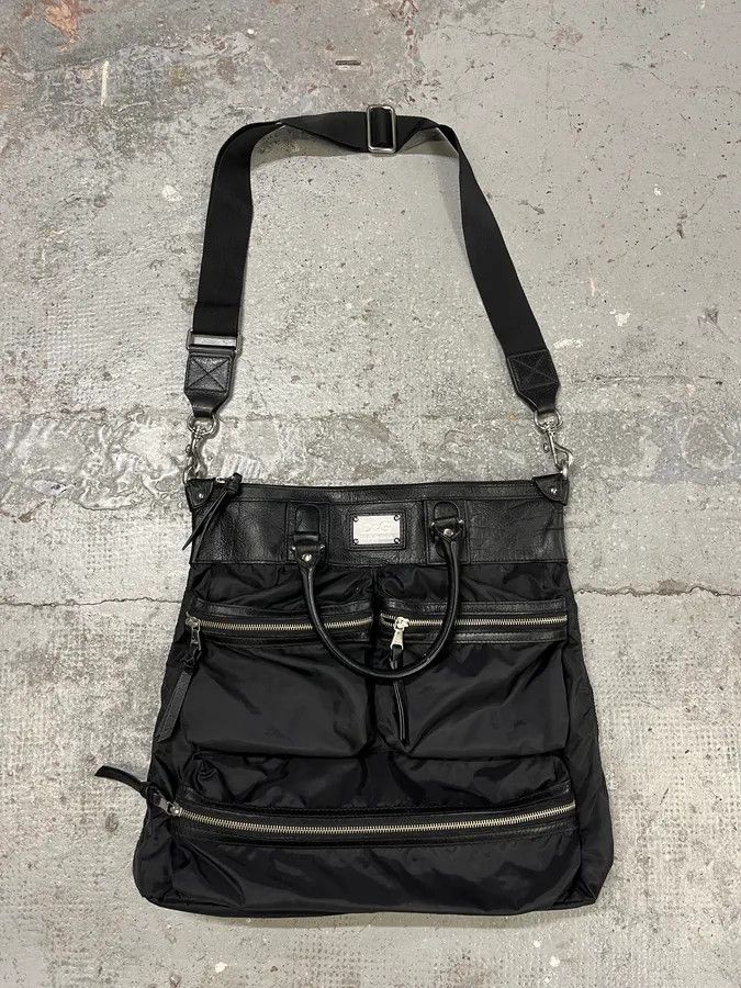 2000s Dolce & Gabbana Black Nylon Cargo Shoulder Bag VM