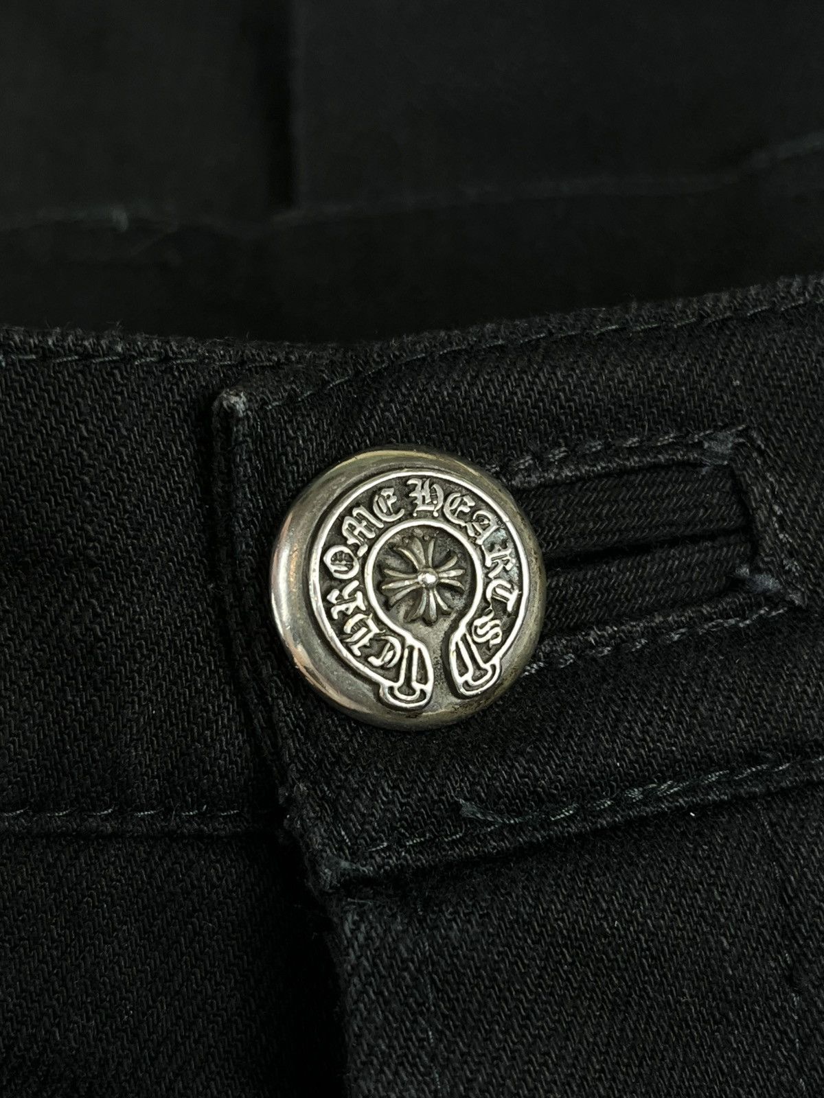 Chrome Hearts Chrome Hearts Fleur Knee Silver Flared Bootcut Denim Jeans Size US 31 - 12 Thumbnail