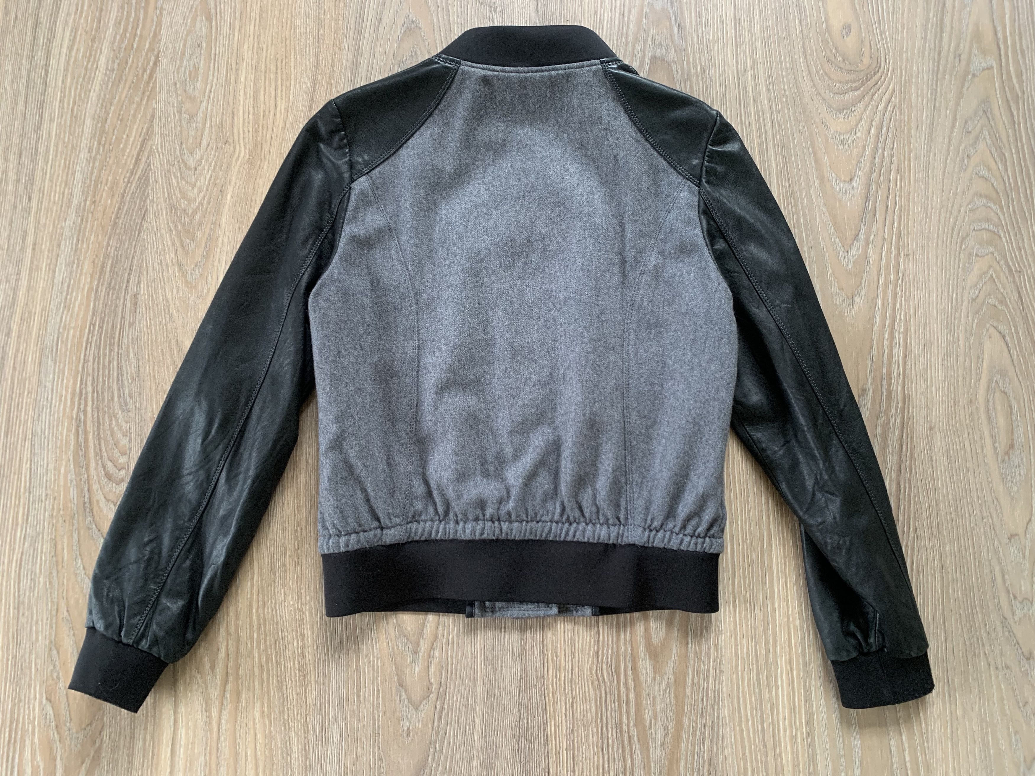 Handmade Alexander Chernokun Wool Leather Combined Bomber Jacket Size S / US 4 / IT 40 - 3 Thumbnail