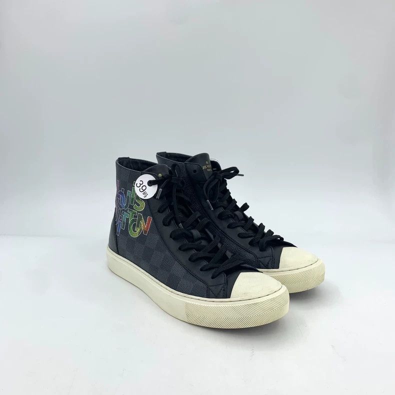 Louis Vuitton Louis Vuitton Blue checkerboard logo monogram printed lace Size US 6 / EU 39 - 2 Thumbnail