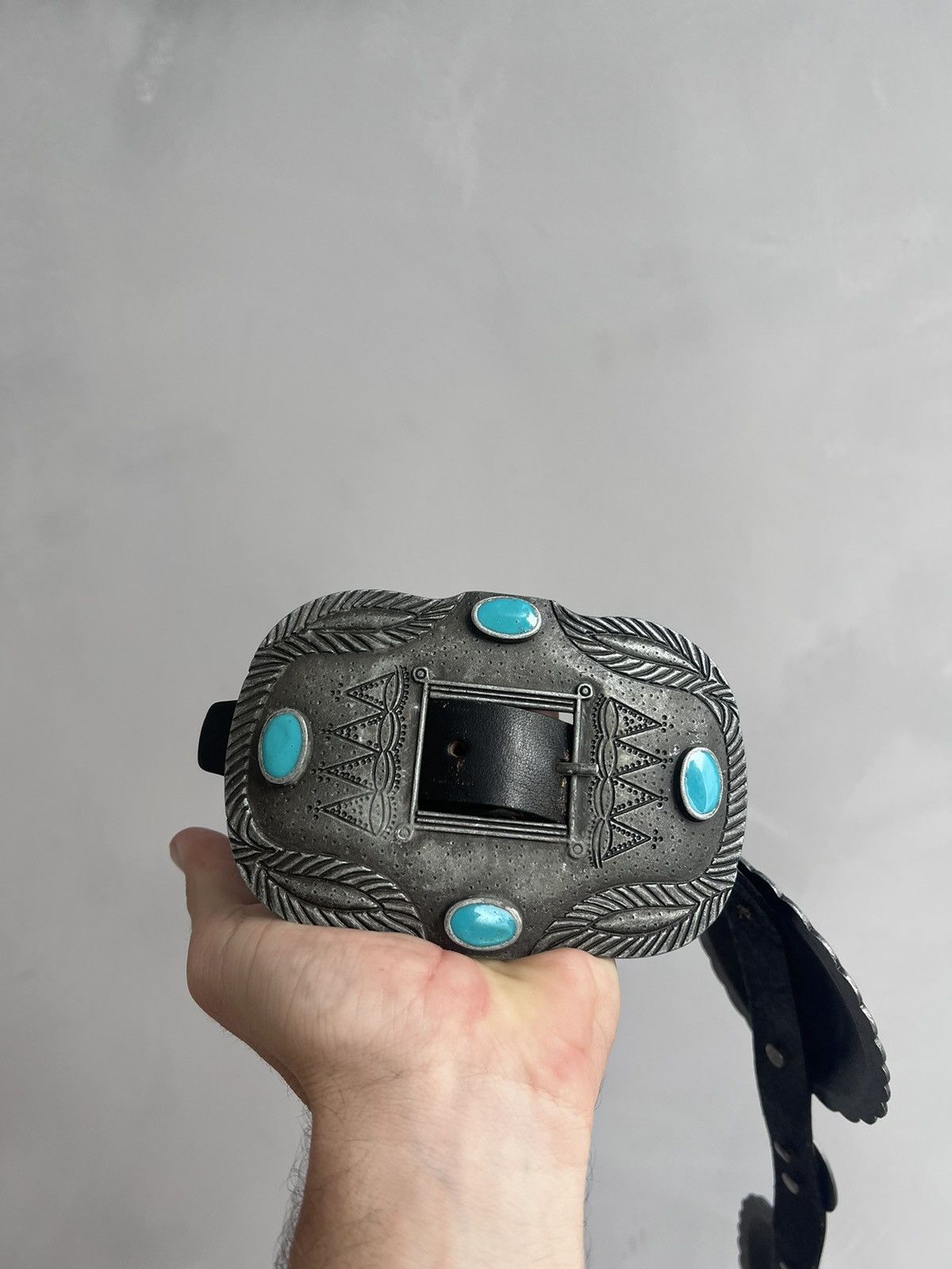 If Six Was Nine × Vintage Retro punk rock design genuine leather belt aesthetic y2k Size ONE SIZE - 4 Thumbnail