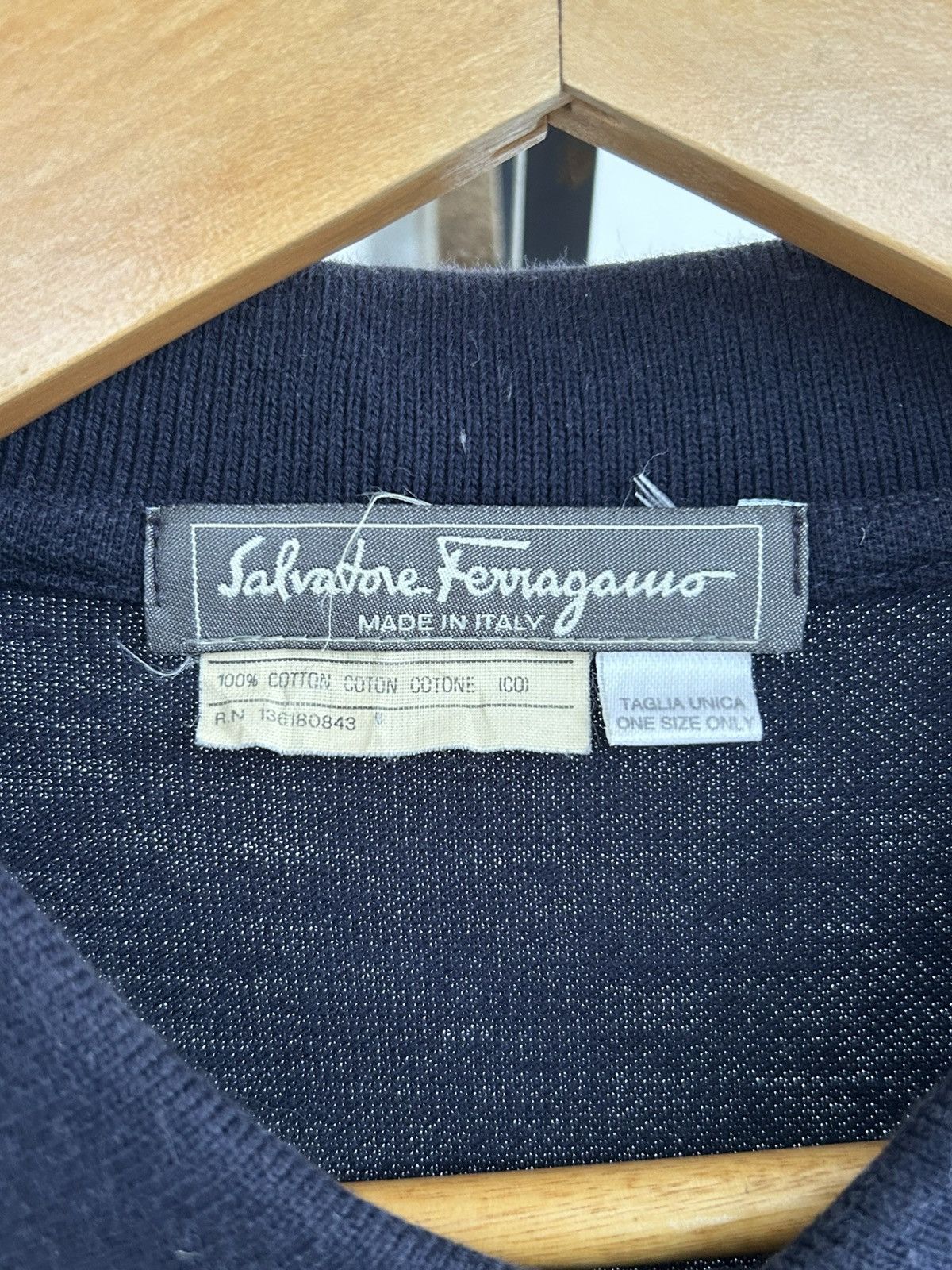 Salvatore Ferragamo Salvatore Ferragamo Vintage Polo Blue Tee Size US L / EU 52-54 / 3 - 6 Thumbnail