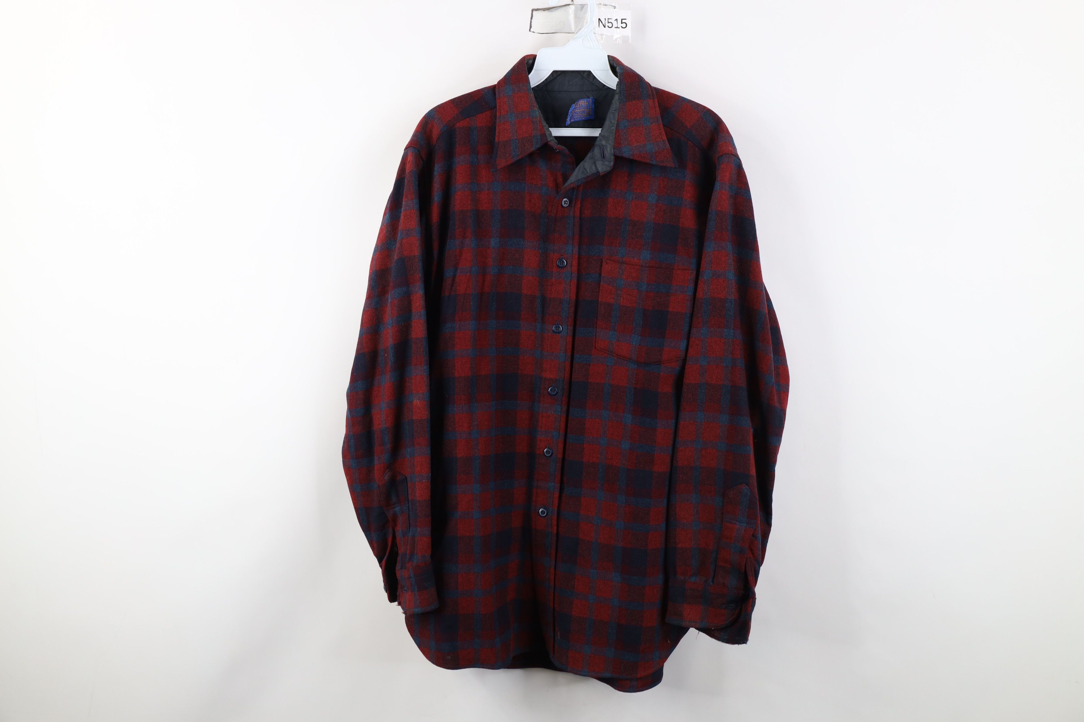 Pendleton Vintage 70s Pendleton Wool Knit Collared Button Shirt USA Size US M / EU 48-50 / 2 - 1 Thumbnail