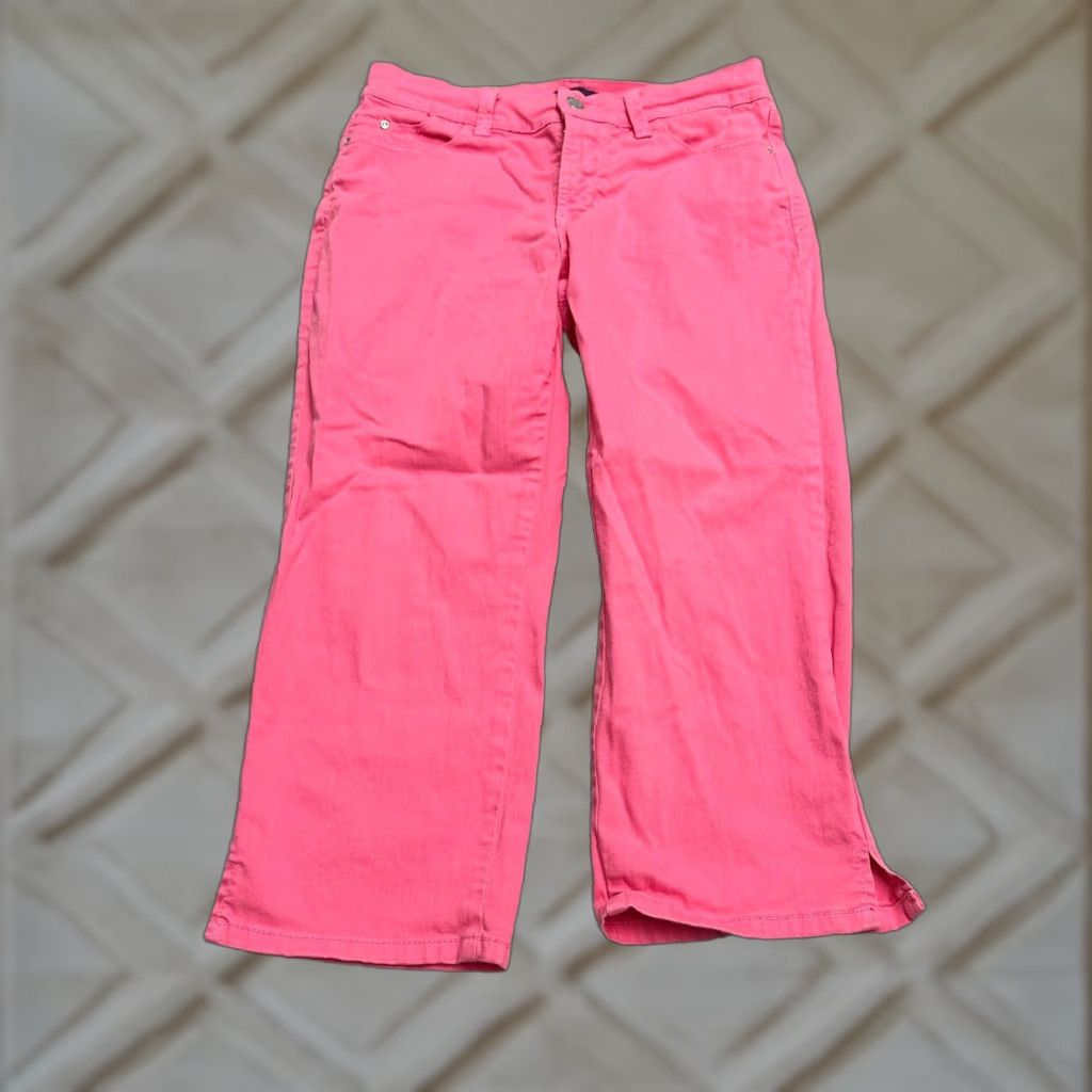 NYDJ NYDJ Jeans Women's Size 2 Pink Crop Mid Rise Straight Leg Denim 29x20.5 Cotton Spandex Size 26" / US 2 / IT 38 - 1 Thumbnail