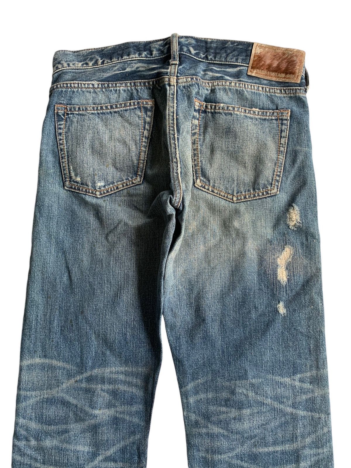 Le Grande Bleu (L.G.B.) GENUINE VINTAGE GOA JAPANESE SELVEDGE PUNK DISTRESSED DENIM☠️ Size US 30 / EU 46 - 7 Thumbnail