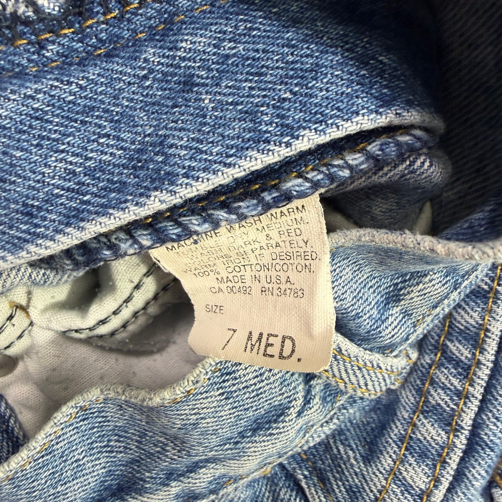 Vintage Vintage Lee Jeans Women's 7 Med (24x29) Faded High Rise Mom Size 24" / US 00 / IT 34 - 6 Thumbnail