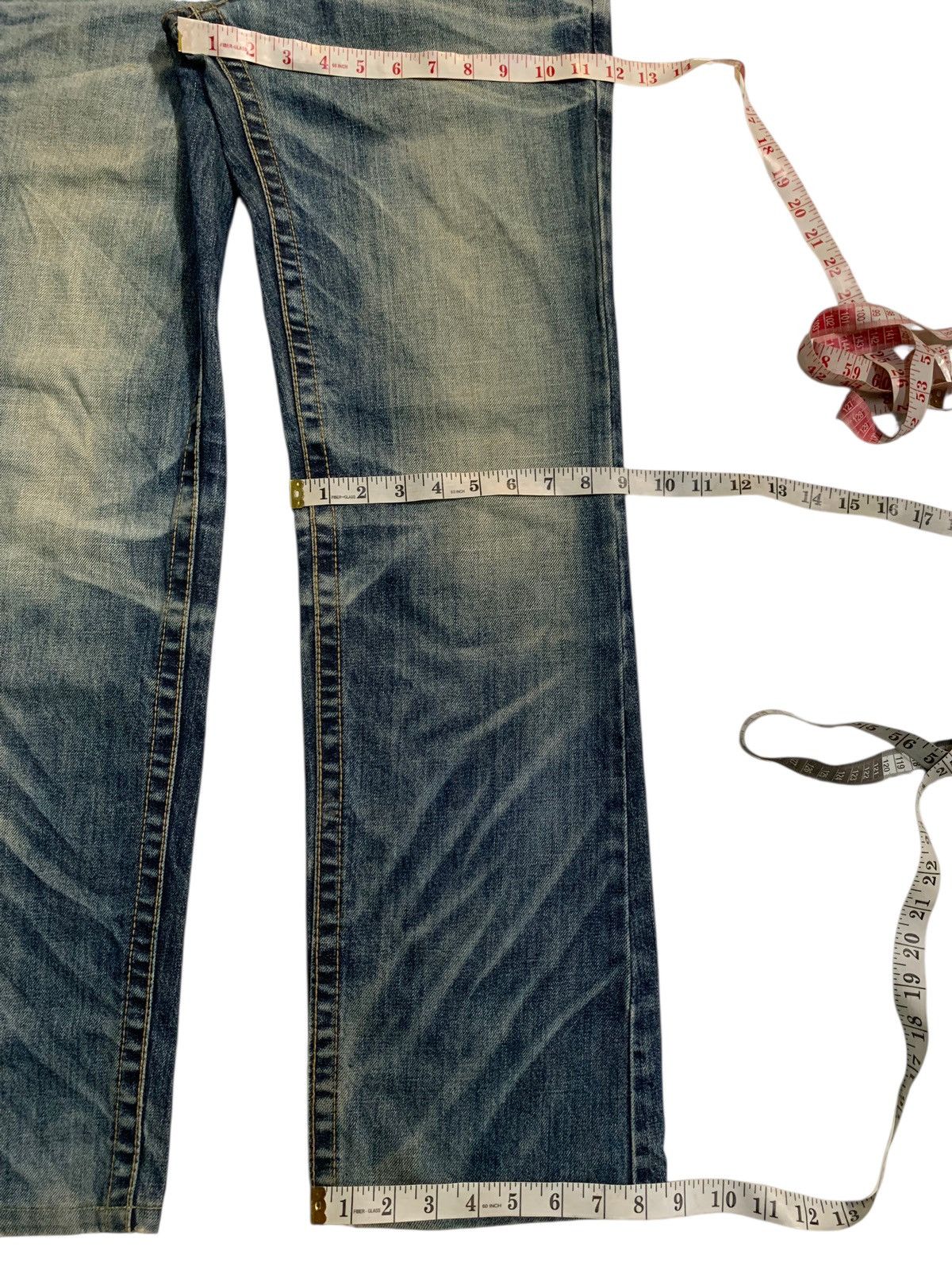 Tornado Mart JAPANESE LOLITA FADED & RUSTY PUNK DISTRESSED DENIM Size US 33 - 15 Thumbnail