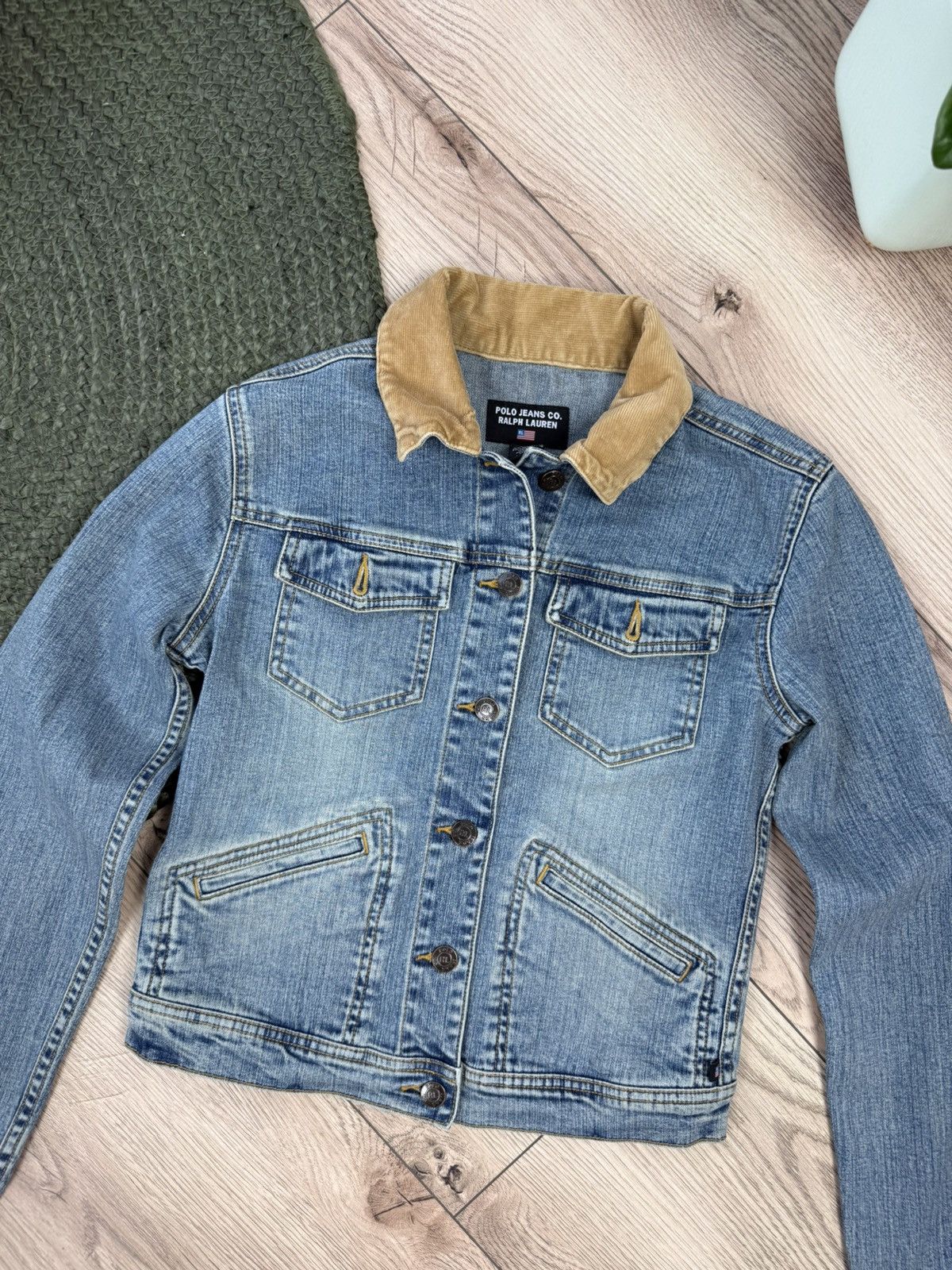 Polo Ralph Lauren × Vintage Vintage Polo Ralph Lauren USA Flag Limited Denim Jacket Size S / US 4 / IT 40 - 6 Thumbnail