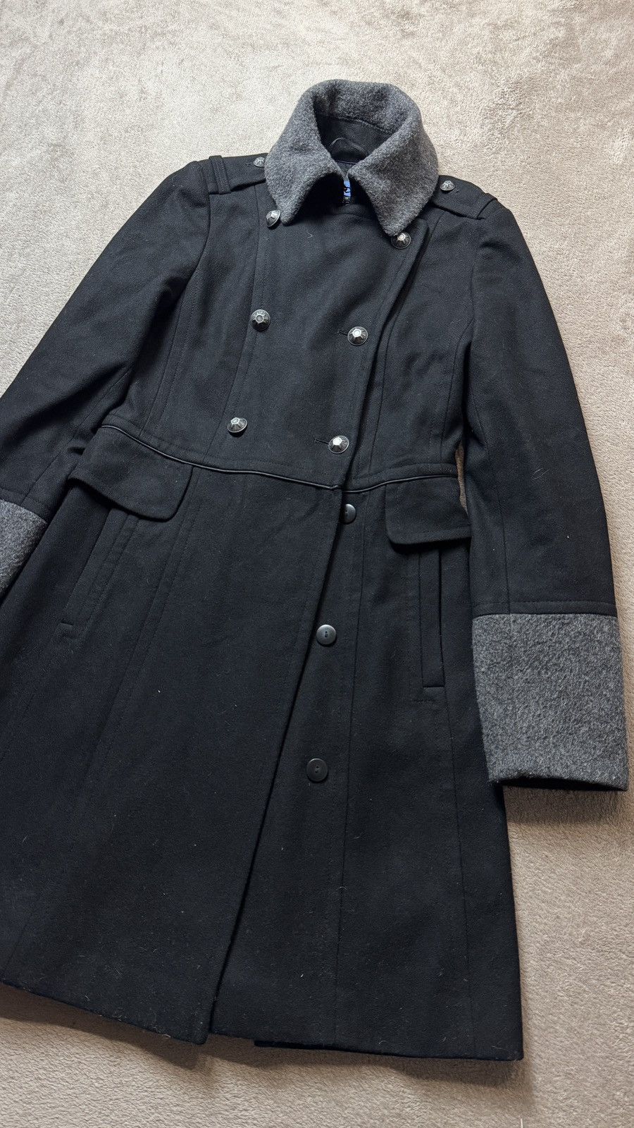 Japanese Brand 00s Napoleon Japan Balmain PPFM gucci Style Mohair Wool Coat Size S / US 4 / IT 40 - 4 Thumbnail