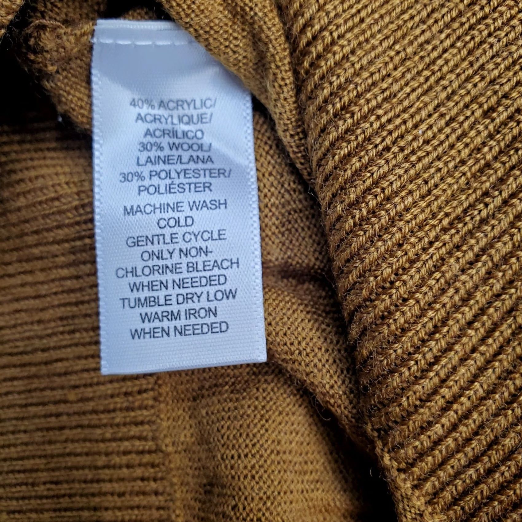 Loft LOFT Cardigan Sweater Womens S Gold Knit Long Sleeve Deep V-Neck Button Front Size S / US 4 / IT 40 - 7 Thumbnail