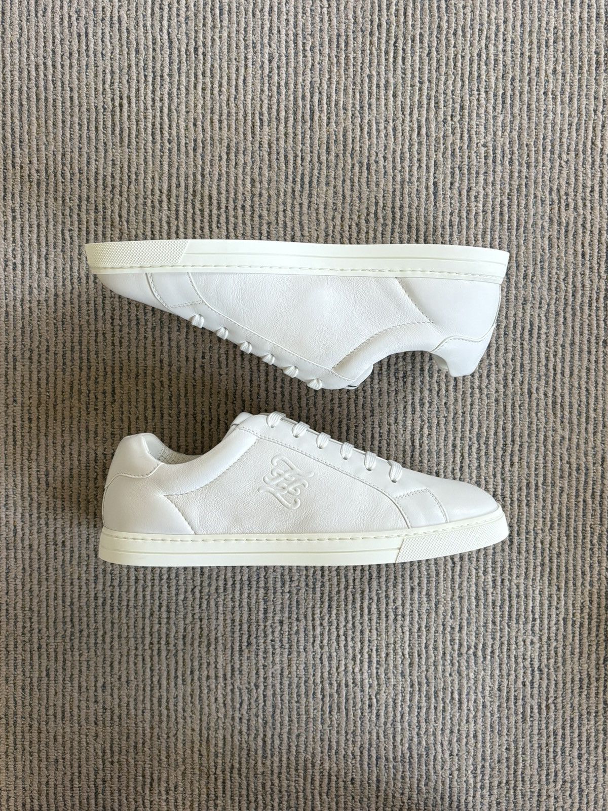 Fendi FF Fendigraphy White Leather Sneakers Size US 7 / EU 40 - 1 Thumbnail