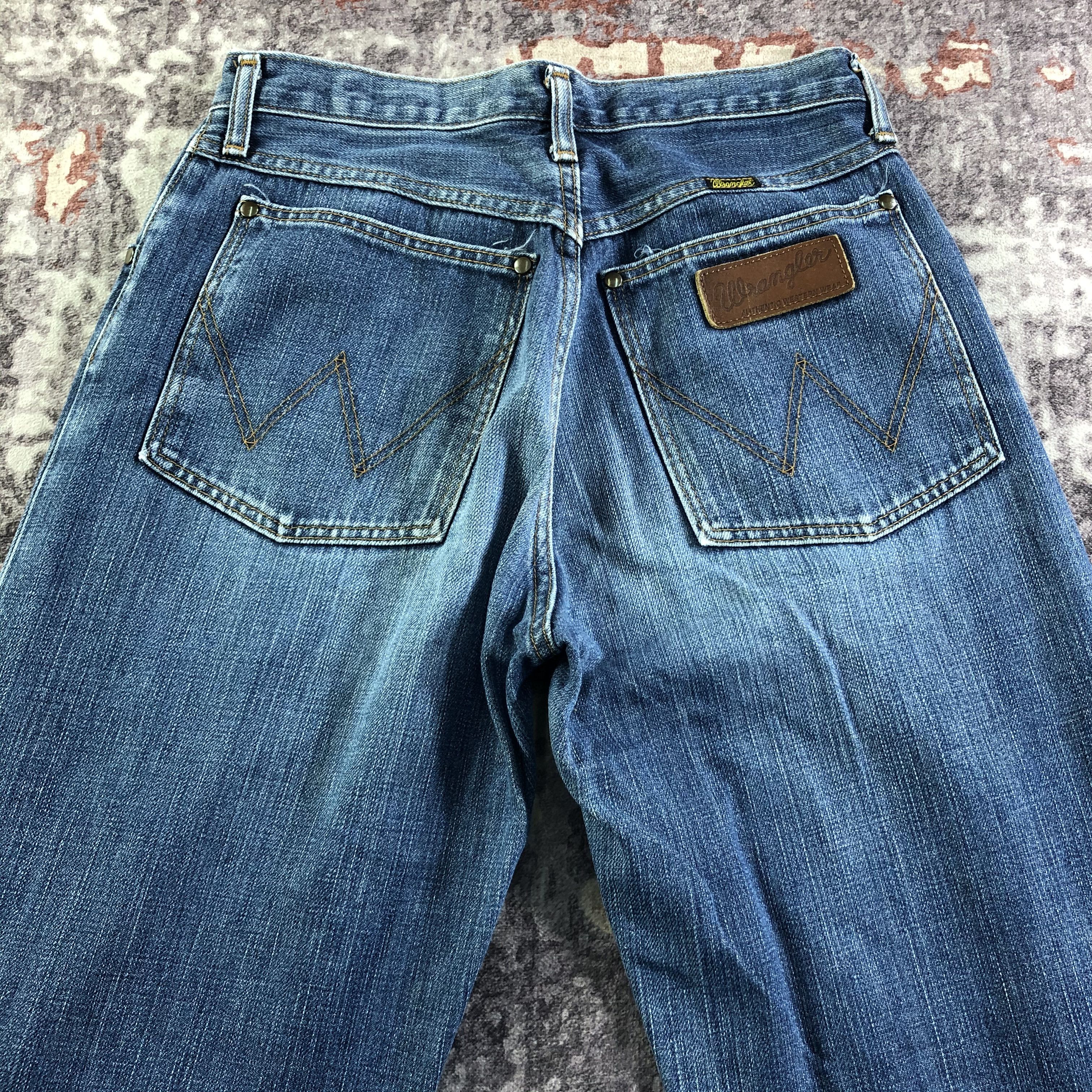 Vintage Vintage Blue Wash Wrangler Selvedge Jeans-JM3683 Size US 28 / EU 44 - 4 Thumbnail