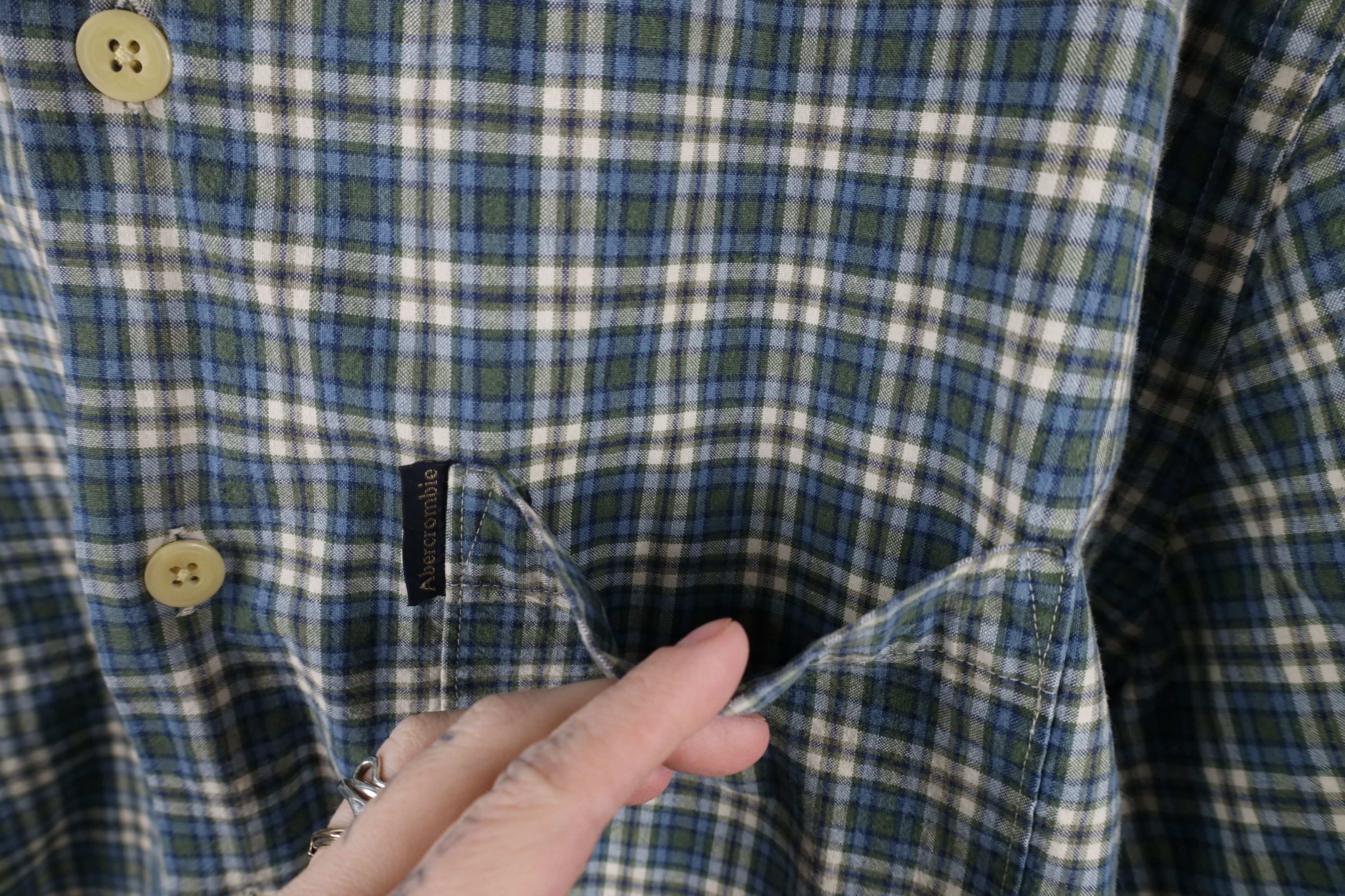 Abercrombie & Fitch × Vintage Vintage 90s Abercrombie & Fitch Baggy Fit Button Shirt Plaid Size US L / EU 52-54 / 3 - 5 Thumbnail