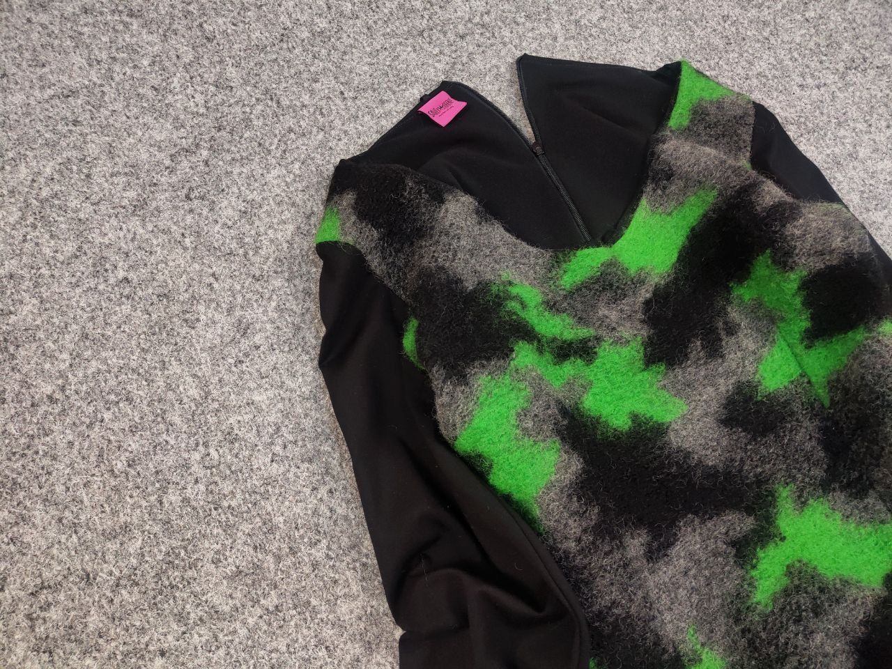 Japanese Brand Save The Queen dress Long Sleeve Jersey Wool Camo Size L / US 10 / IT 46 - 7 Thumbnail