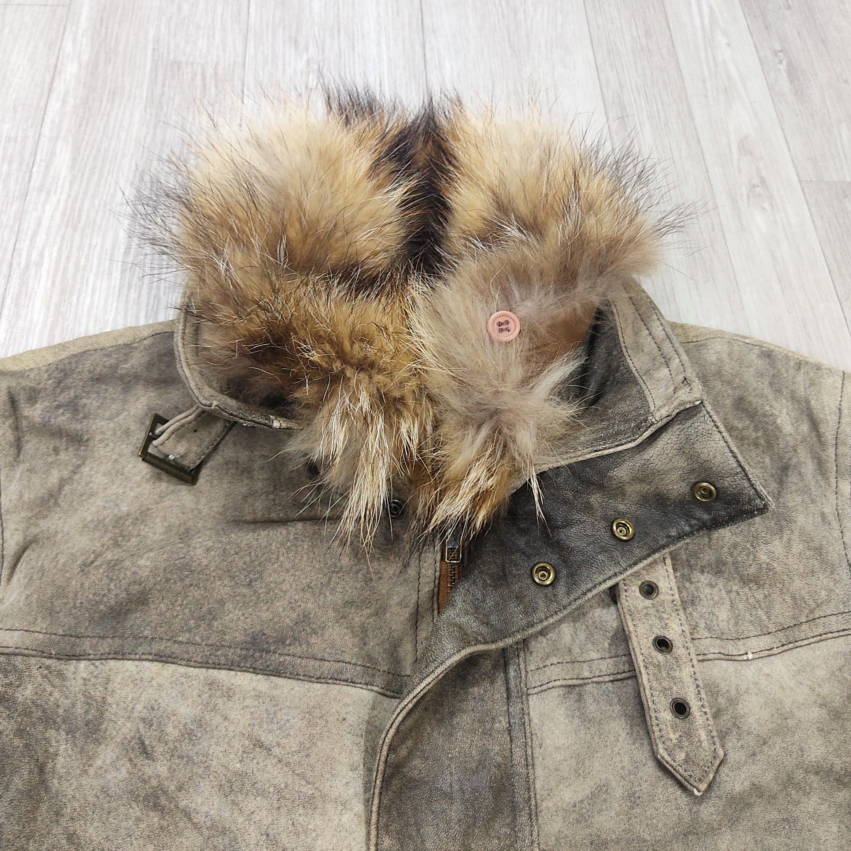 Genuine Leather WIND ARMOR Raccoon Fur Sheepskin Leather Jacket Size US M / EU 48-50 / 2 - 14 Thumbnail