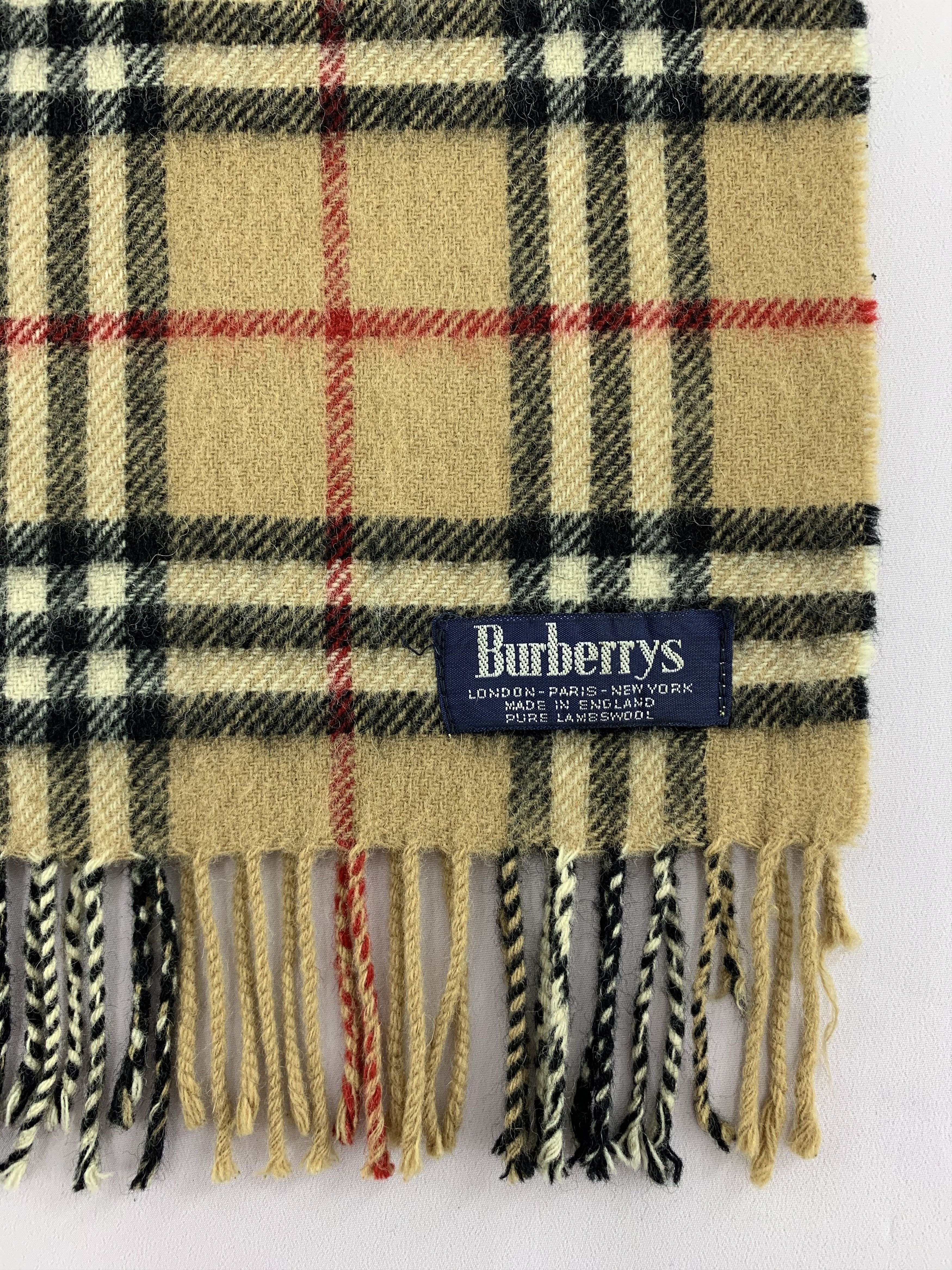 Burberry Vintage Burberrys Scarf Wool Muffler Neck Wrap BL4170 Size ONE SIZE - 3 Thumbnail