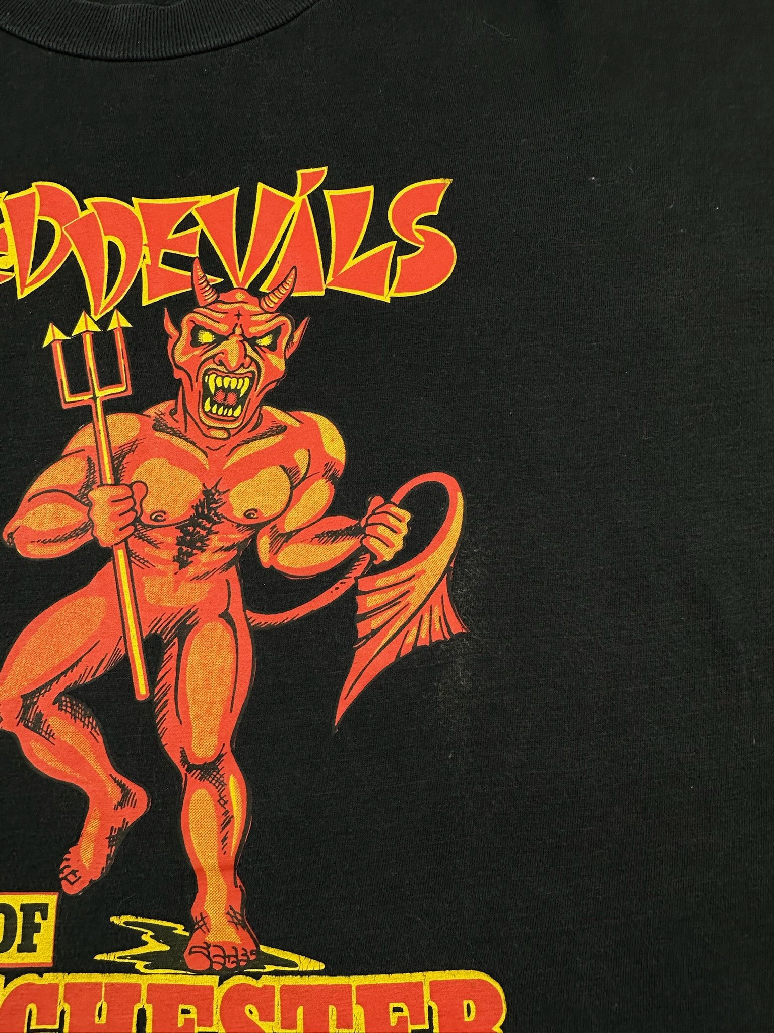 Vintage 90s MANCHESTER UNITED RED DEVILS VINTAGE T-SHIRT Size US XL / EU 56 / 4 - 3 Thumbnail
