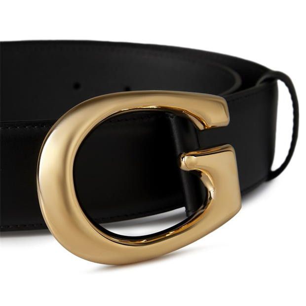 G-Buckle Thin Leather Belt Mens