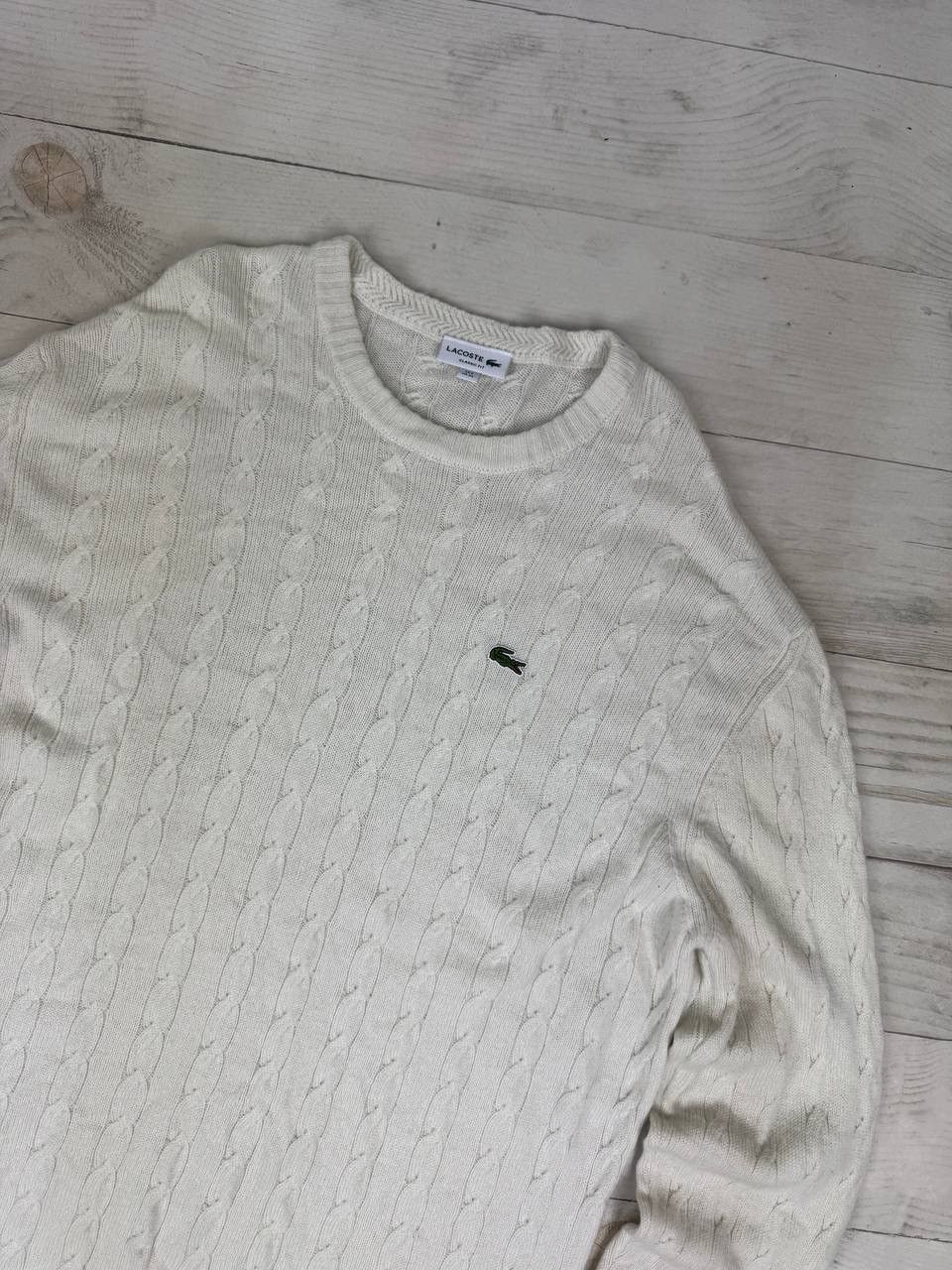 Lacoste Lacoste Wool Cable Knit Sweater Size US XL / EU 56 / 4 - 2 Thumbnail