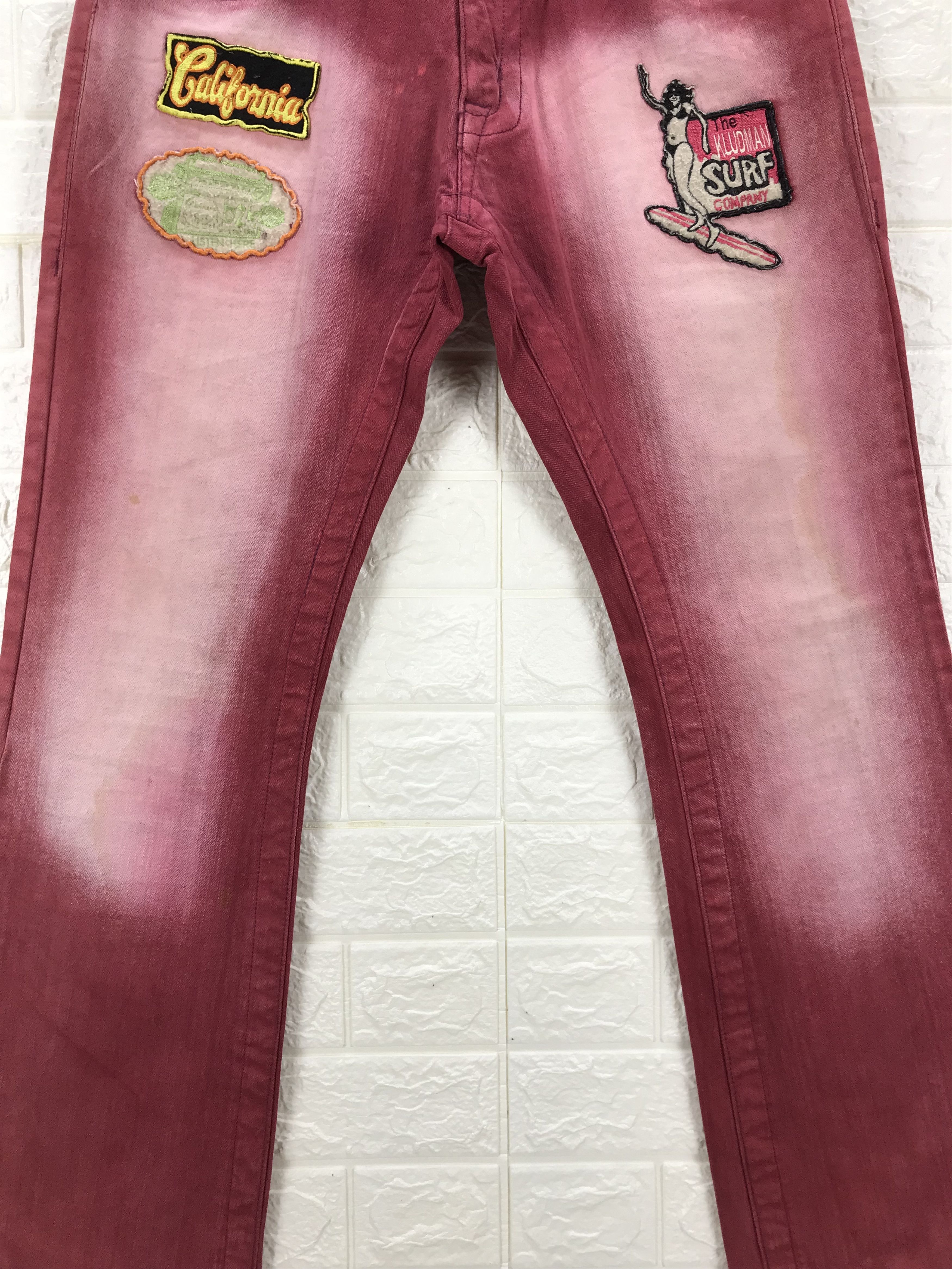 Hysteric Glamour Vintage Hysteric Glamour Patched Hawaiian Flare Jeans Size US 32 / EU 48 - 2 Thumbnail