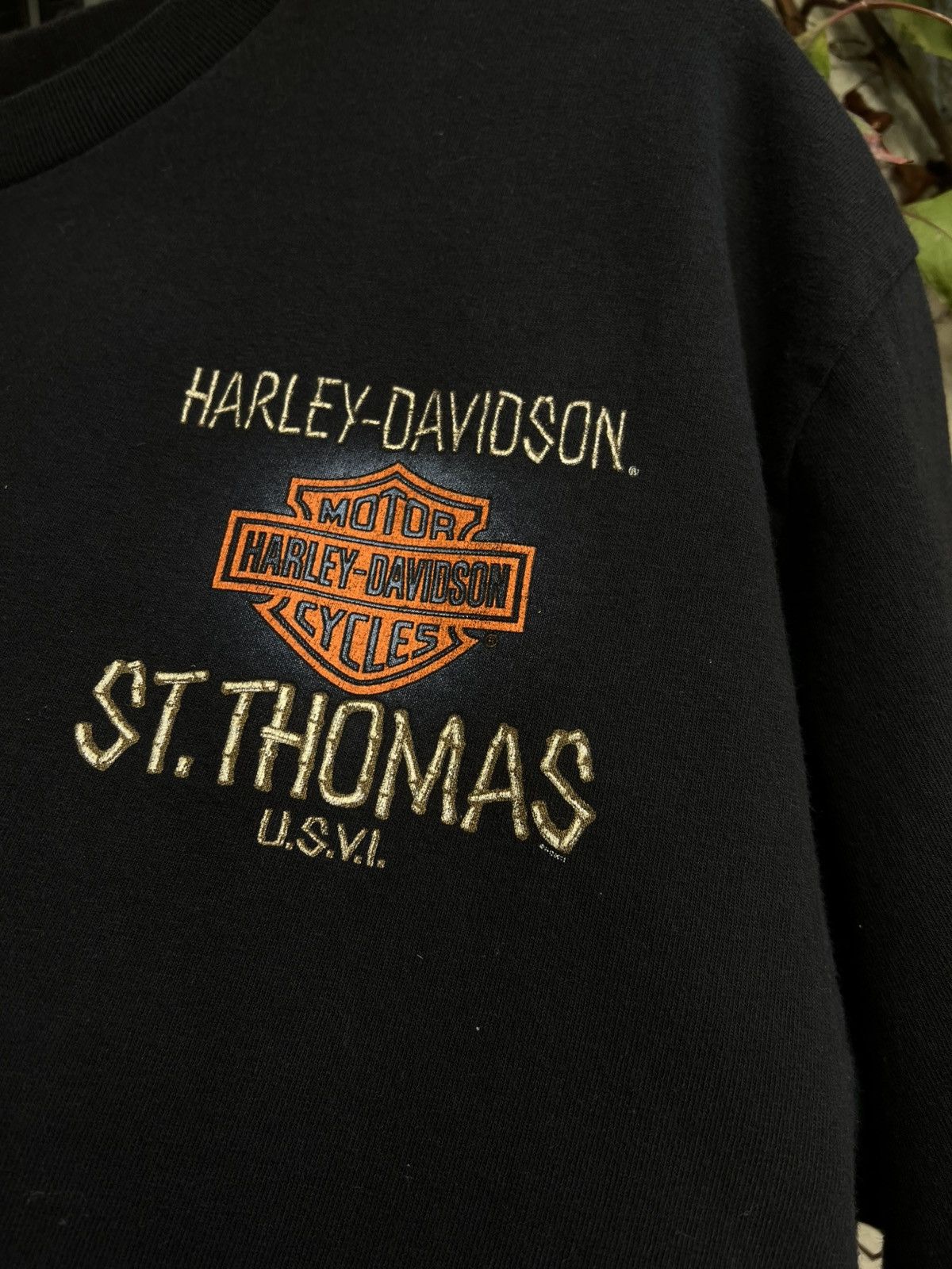 Harley Davidson 90s H-D St Thomas USVI Motorcycles Beach Tee Size US L / EU 52-54 / 3 - 3 Thumbnail