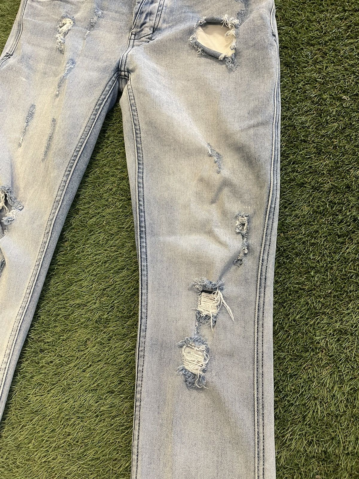 Ksubi Size 32 - Ksubi Light Blue Distressed Jeans Size US 32 / EU 48 - 4 Thumbnail