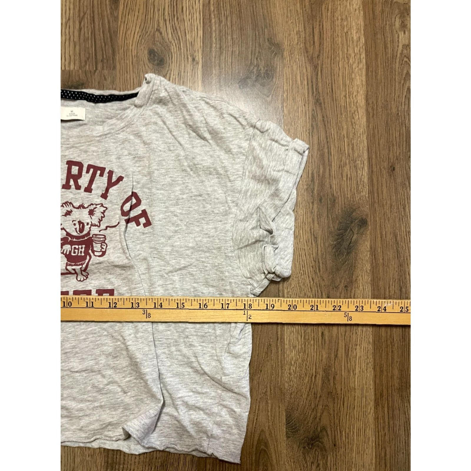 Vintage Gilly Hicks Shirt Womens Size M Gray Property of Coffee Crop Top T-Shirt Short Sleeve Regular Cropped Modern Fall Spring Summer Casual Size M / US 6-8 / IT 42-44 - 5 Thumbnail