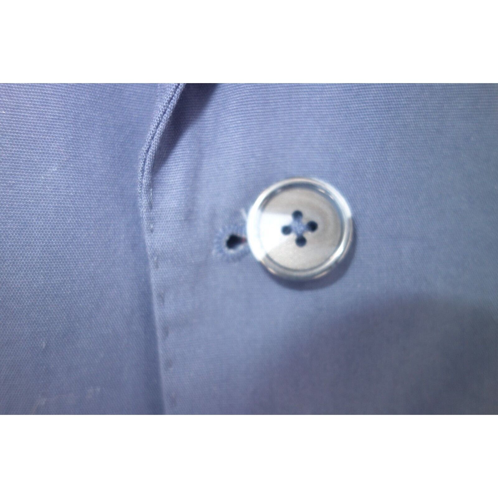Other NEW Kroon Irons Blue Poplin Lined Suit Jacket & Pants Size 36R - 4 Thumbnail